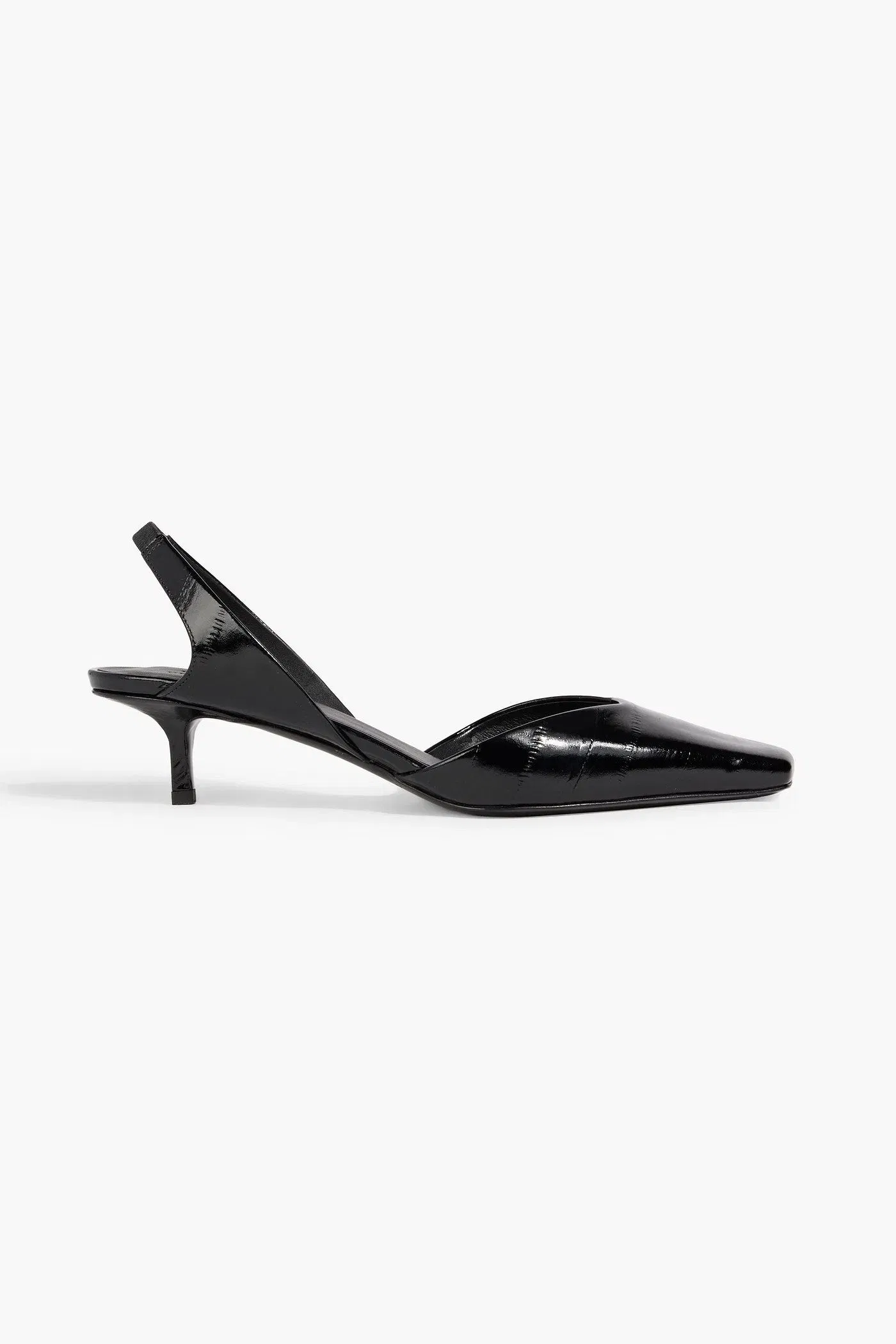 Loulou De Saison Hyde Patent-Leather Slingback Pumps Black Women's