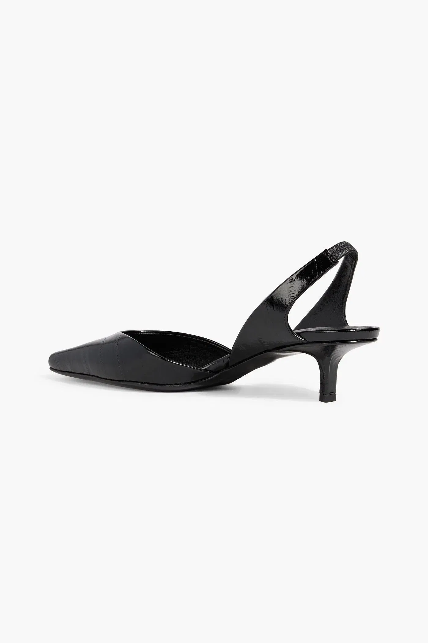Loulou De Saison Hyde Patent-Leather Slingback Pumps Black Women's