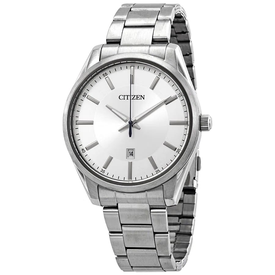Citizen Quartz Silver Dial Stainless Steel Mens Watch