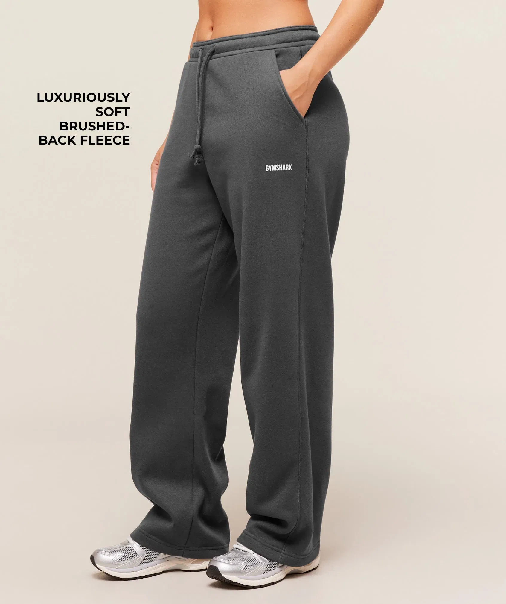 Women's Gymshark Cosy Luxe Straight Leg Regular Joggers Grey