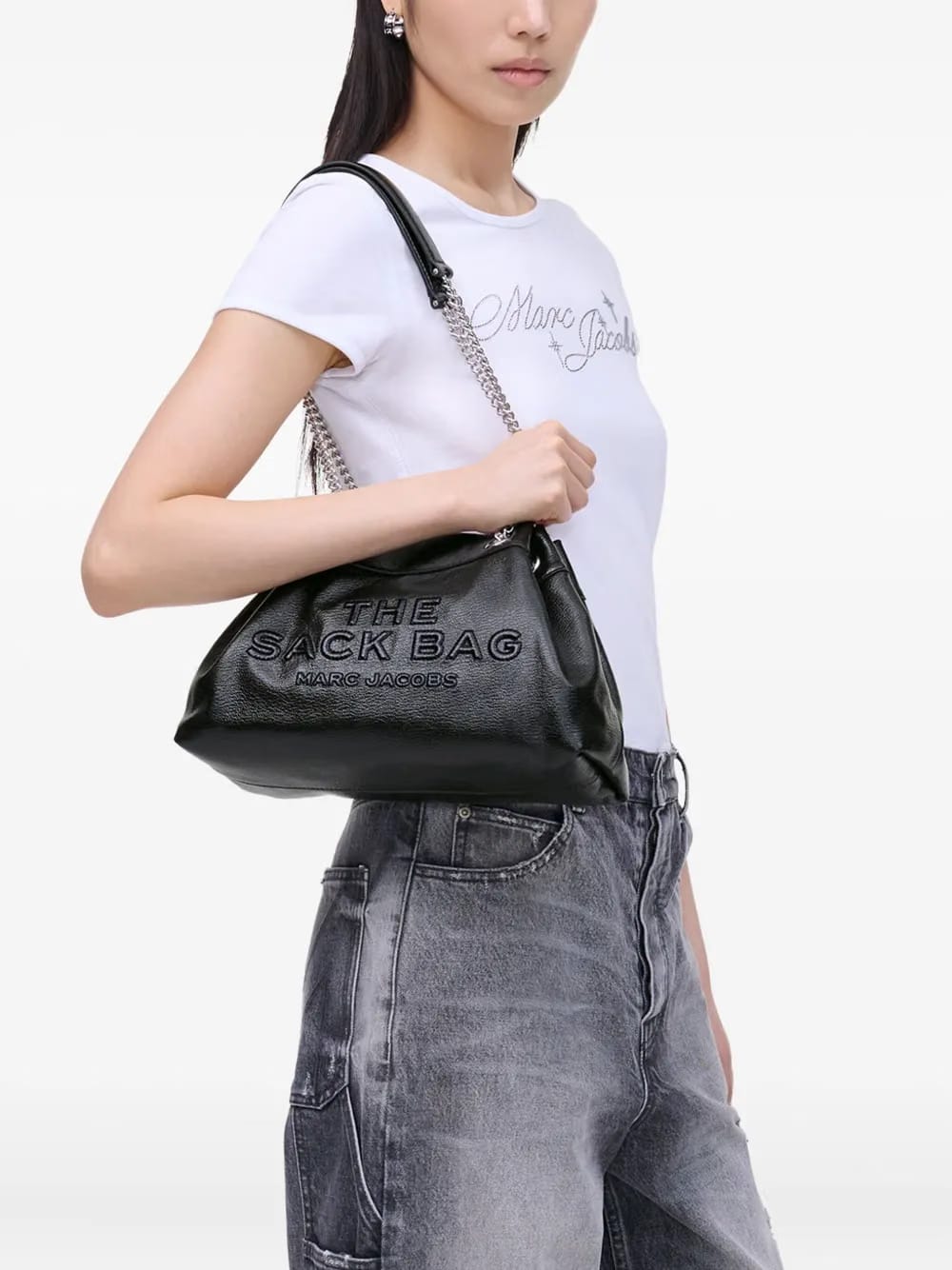 The Leather Chain Sack bag