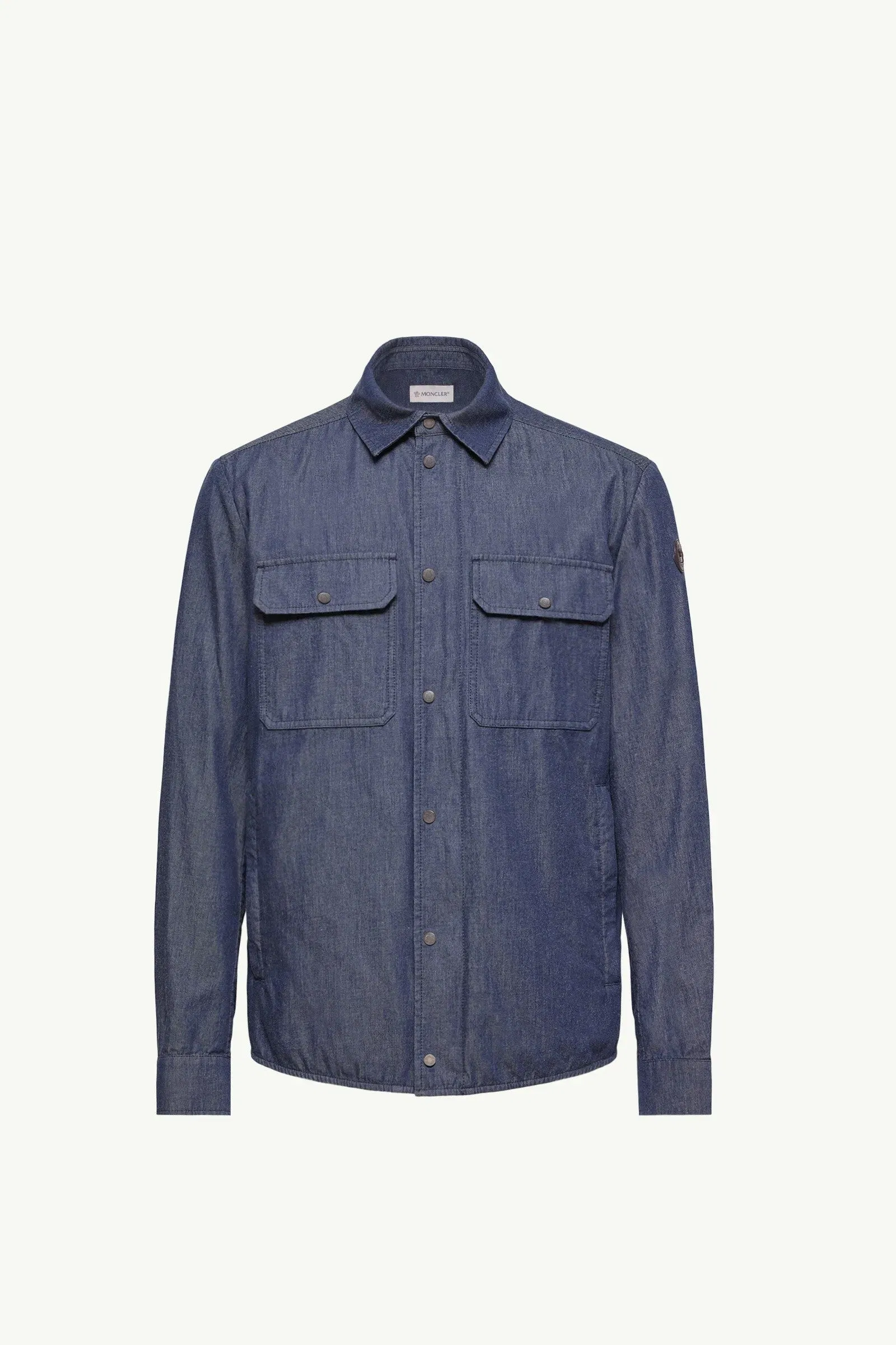 Moncler Denim Shirt Jacket Denim Blue Denim Blue