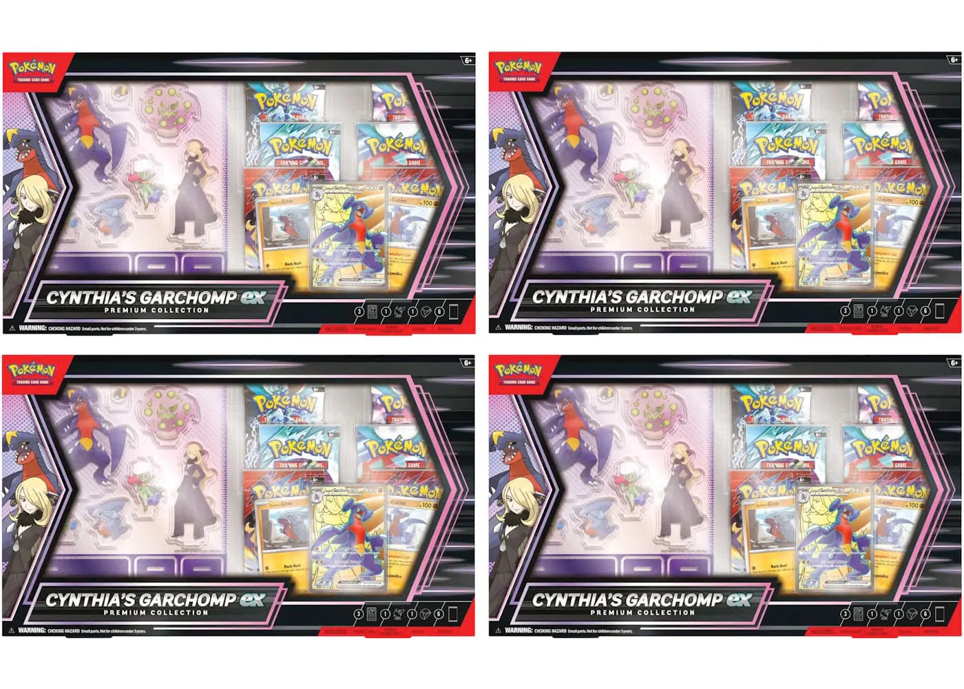 2025 Pokemon Scarlet & Violet Cynthias Garchomp Ex Premium Collection Box 4X Lot