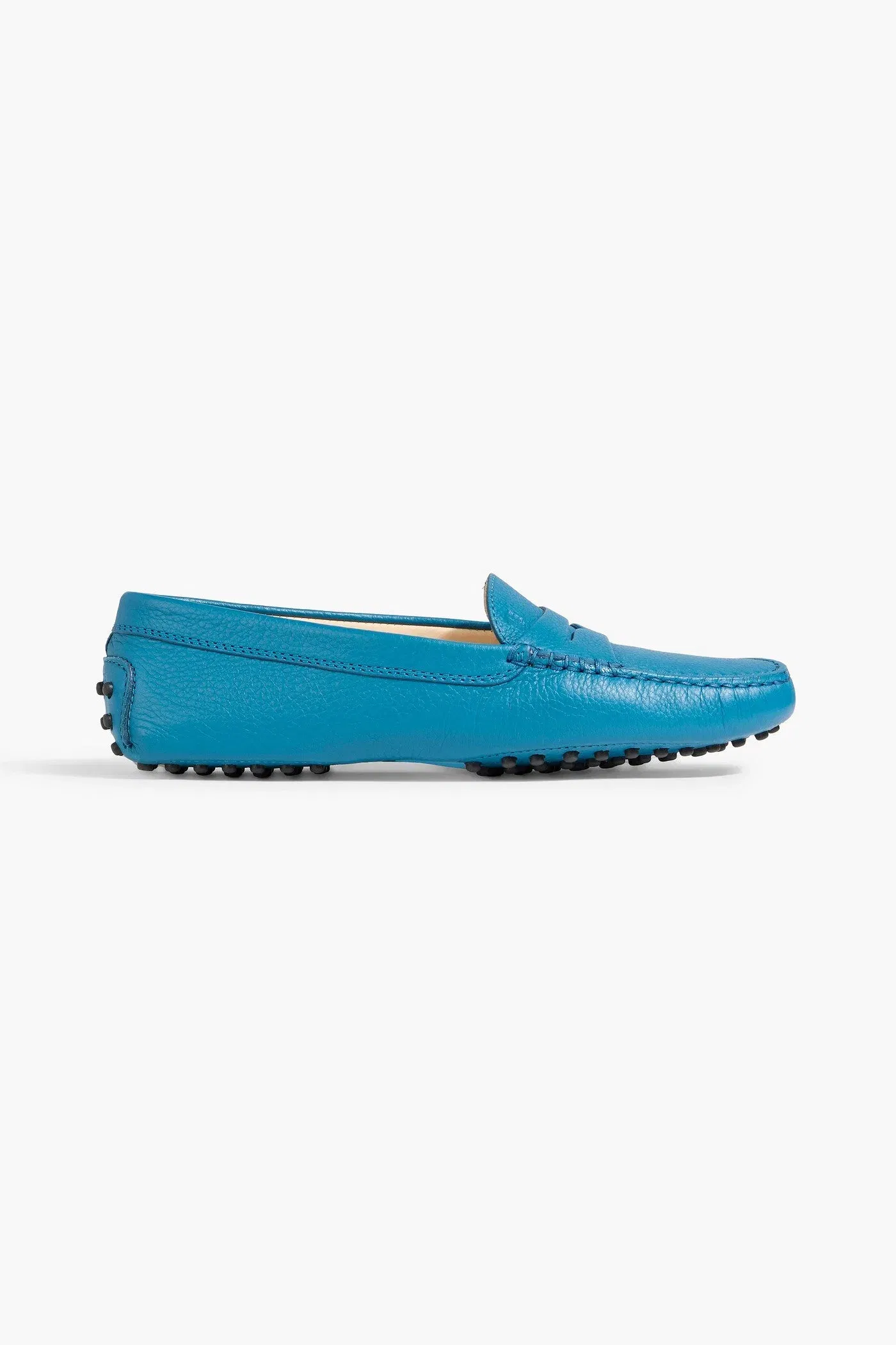 Tod's Gommino Pebbled-Leather Loafers Azure Women's