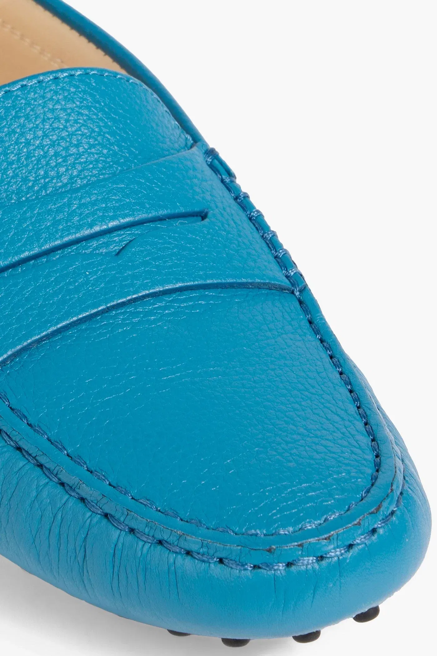 Tod's Gommino Pebbled-Leather Loafers Azure Women's