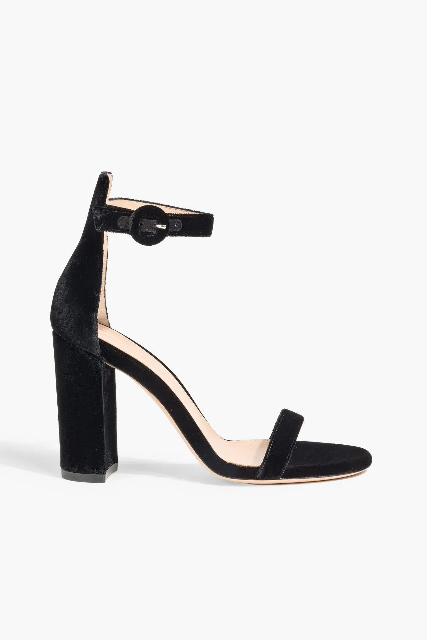 Gianvito Rossi Gaeta Velvet Sandals Black Women's