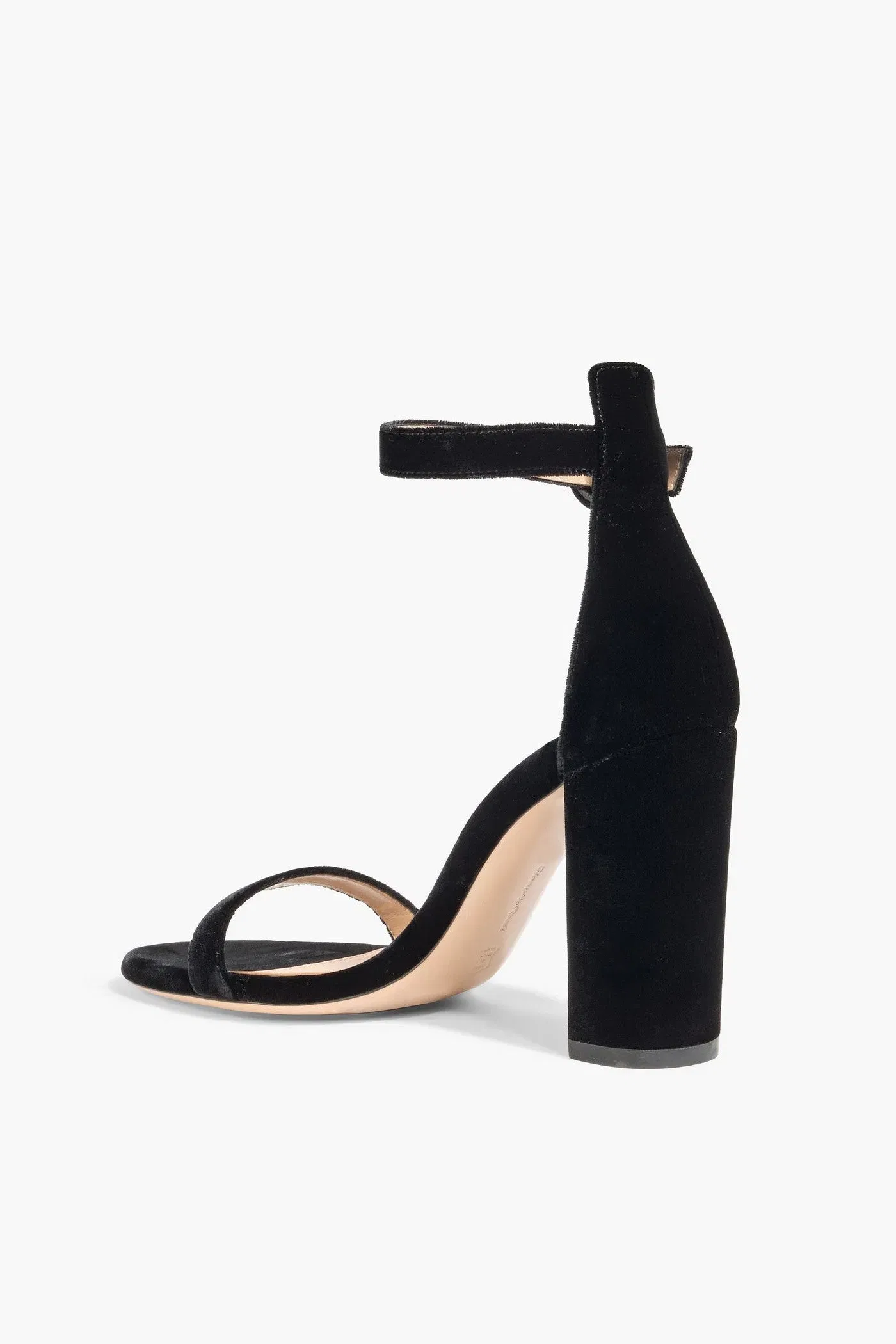 Gianvito Rossi Gaeta Velvet Sandals Black Women's