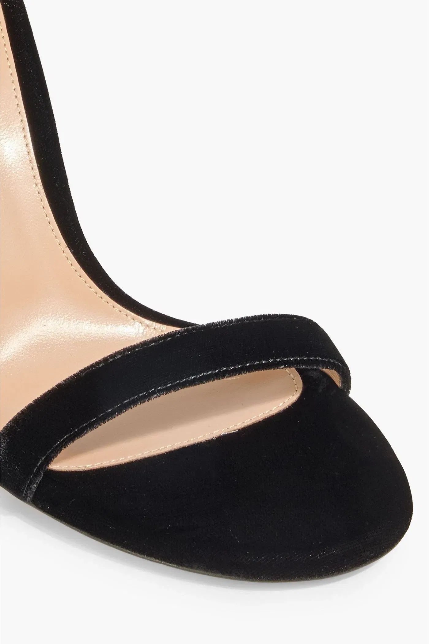 Gianvito Rossi Gaeta Velvet Sandals Black Women's