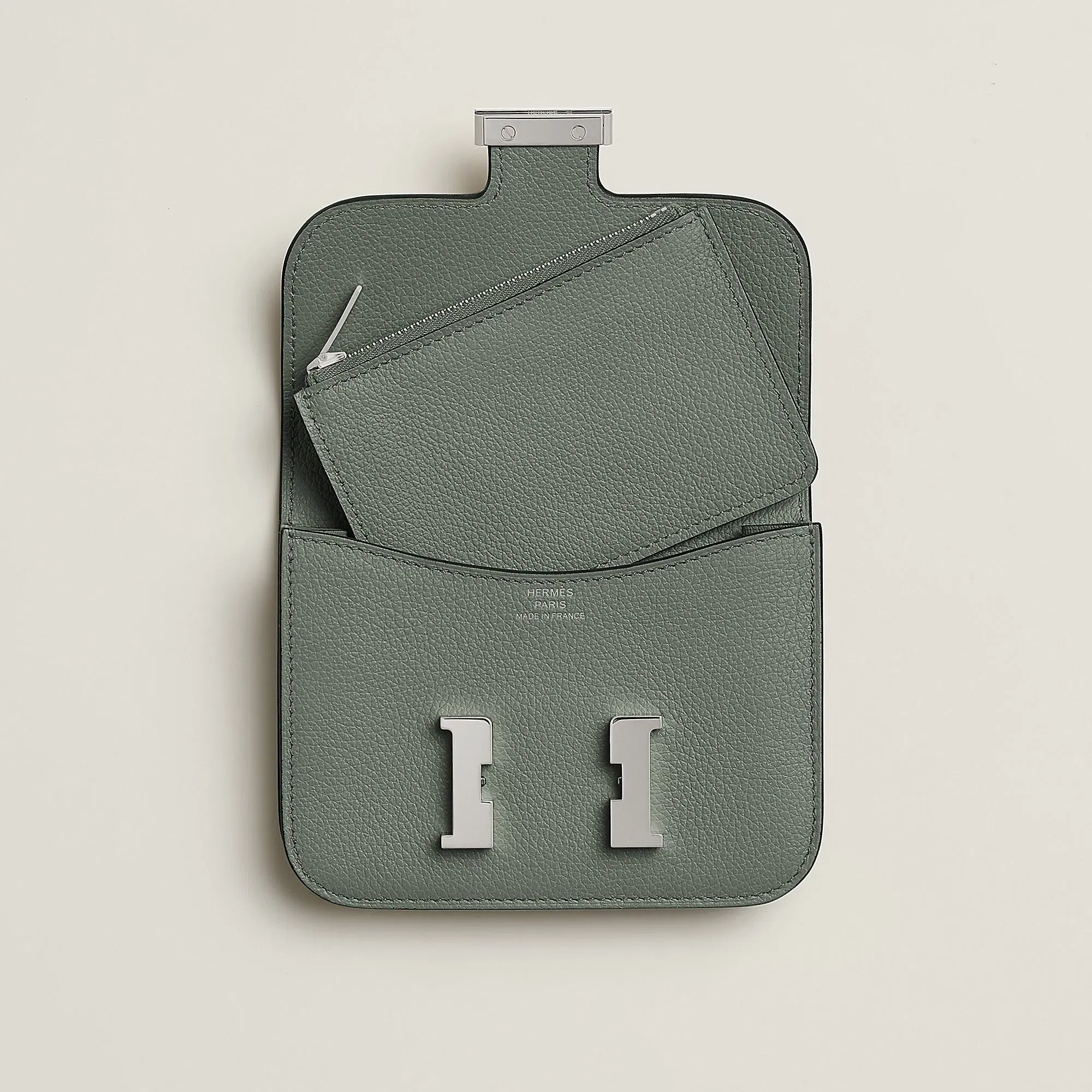 Hermes Constance Slim Wallet Bleu Saphir