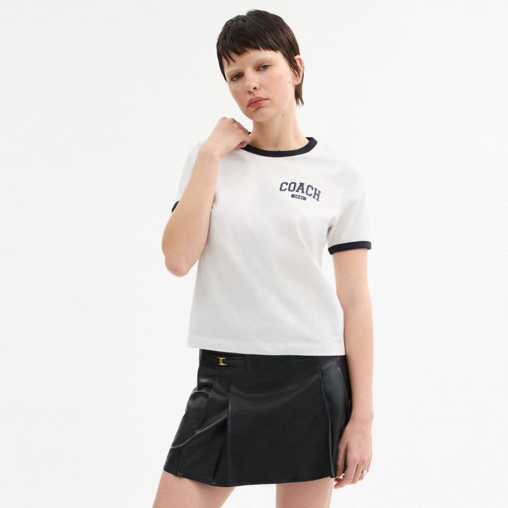 Coach Sporty Classic 70 S T-Shirt In Organic Cotton White