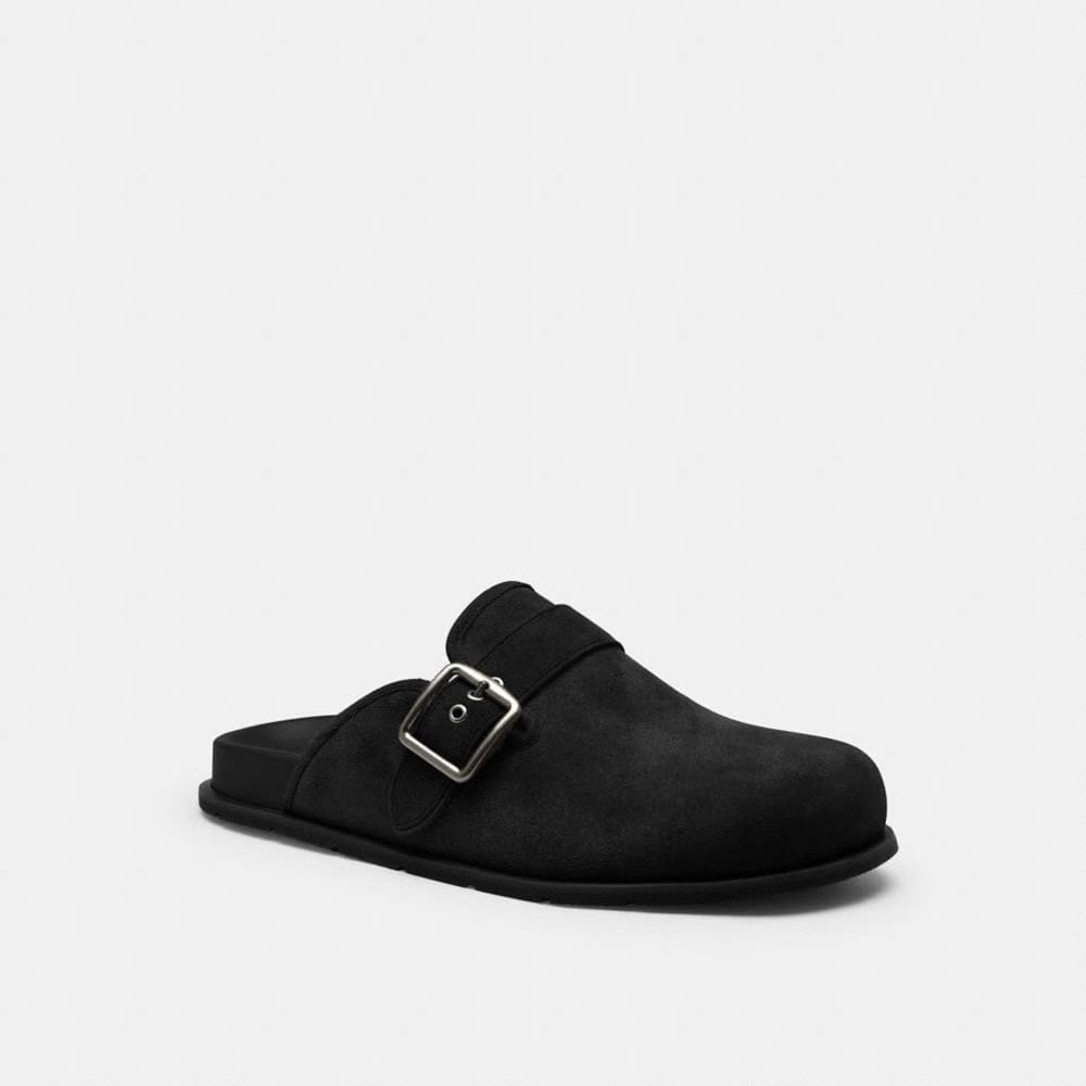Men's Coach Buckle Clog Black