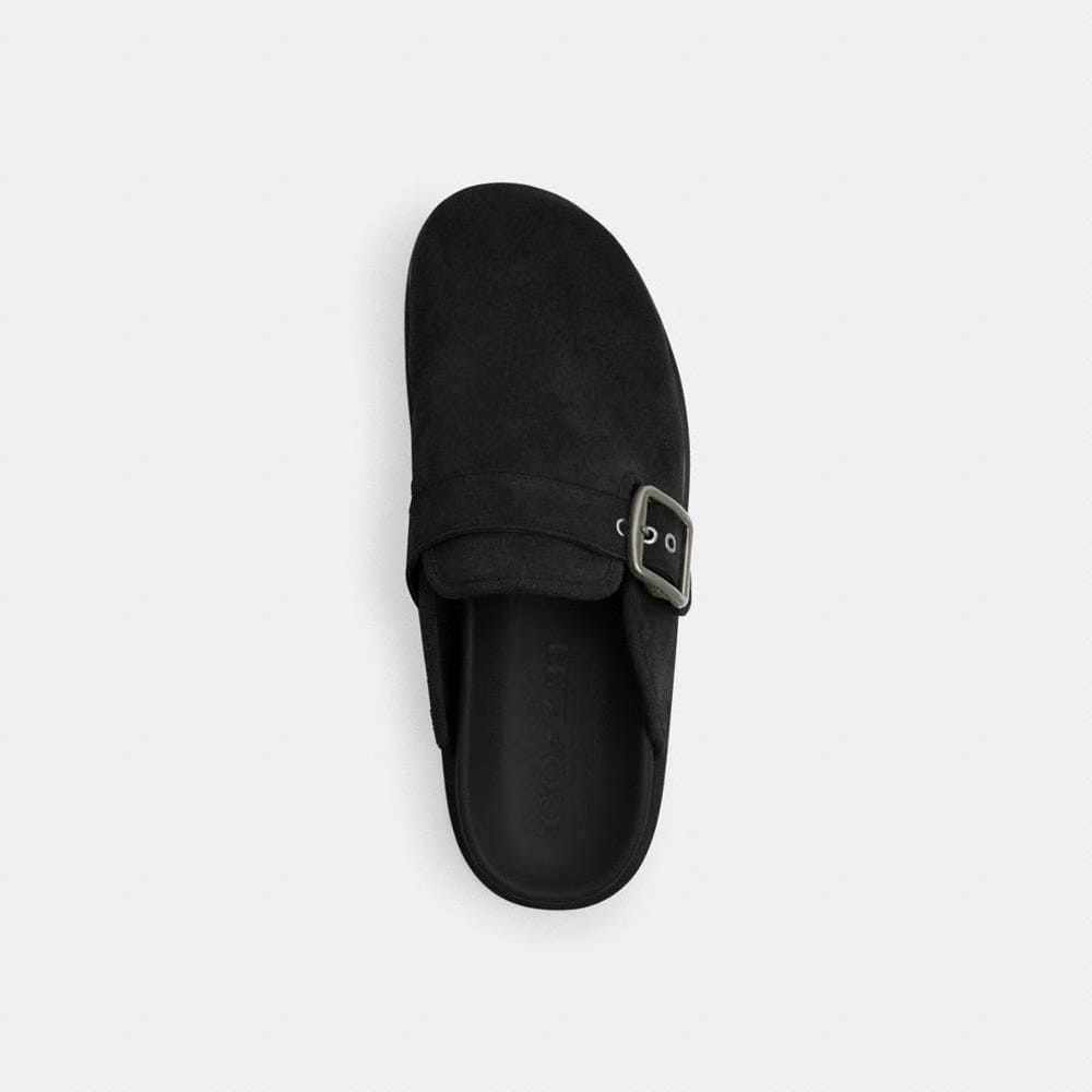 Men's Coach Buckle Clog Black