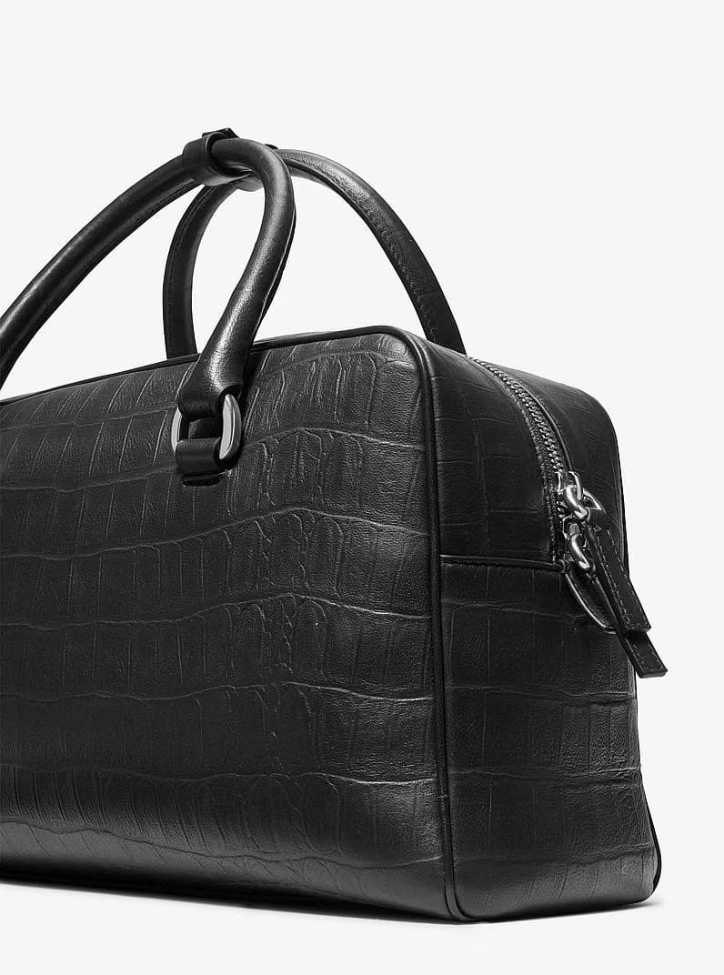 Michael Kors Kasia Medium Leather Satchel Black
