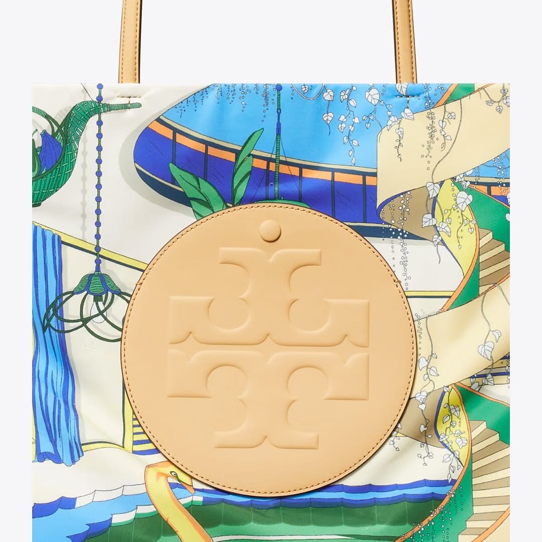 Tory Burch Ella Printed Tote The Pool Blue