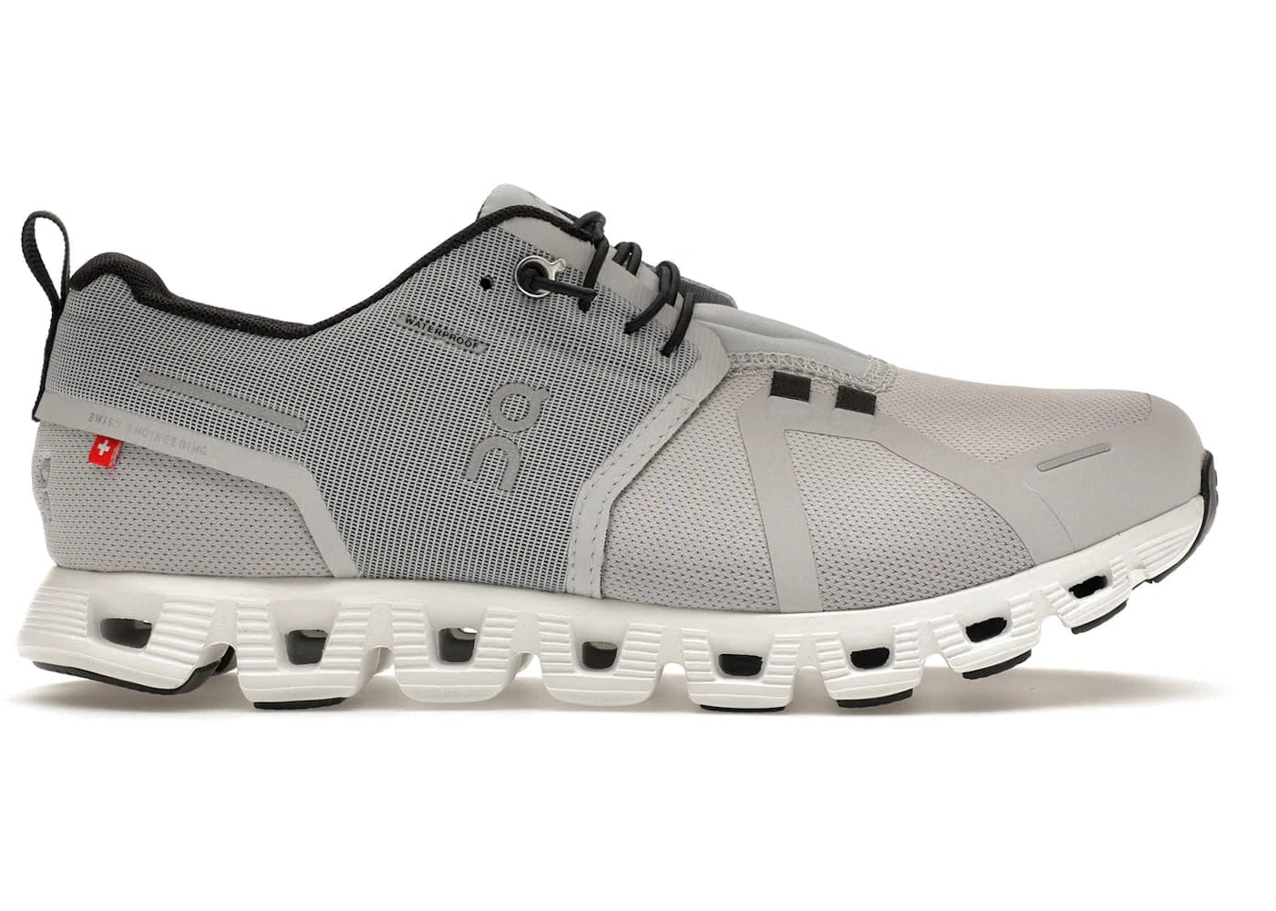On Running Cloud 5 Waterproof Glacier Grey White Womens