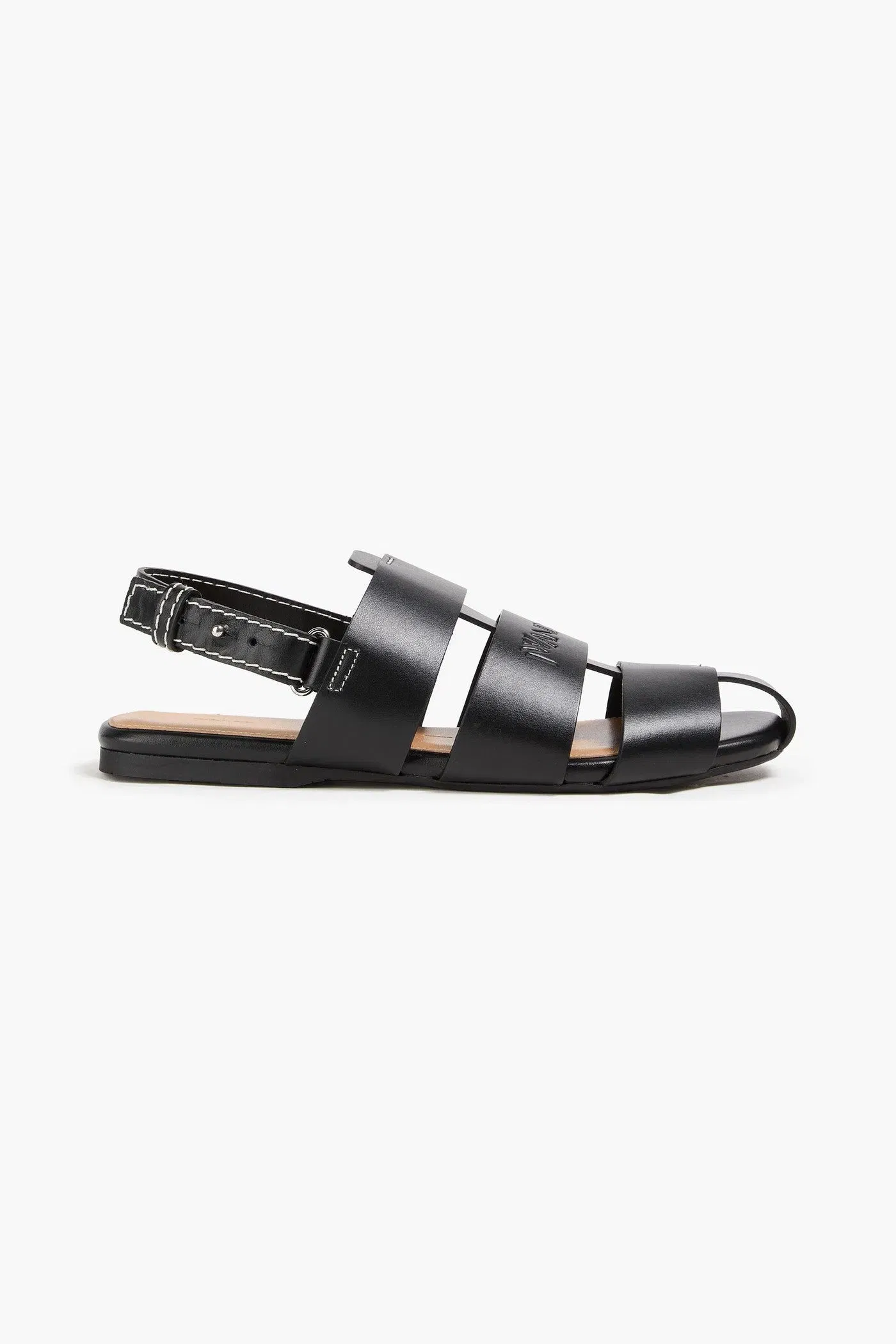 Jw Anderson Leather Slingback Sandals Black Women's