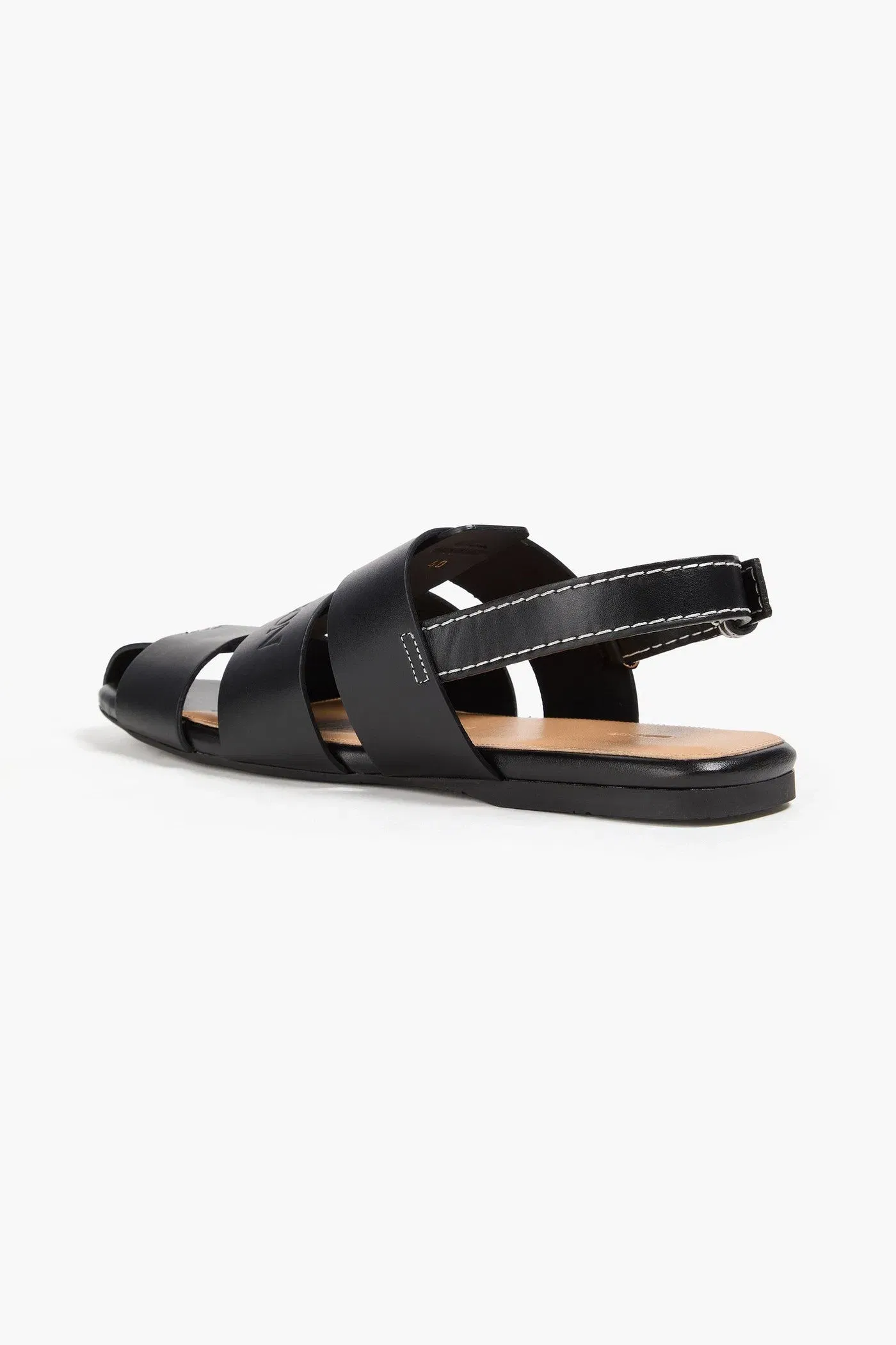 Jw Anderson Leather Slingback Sandals Black Women's