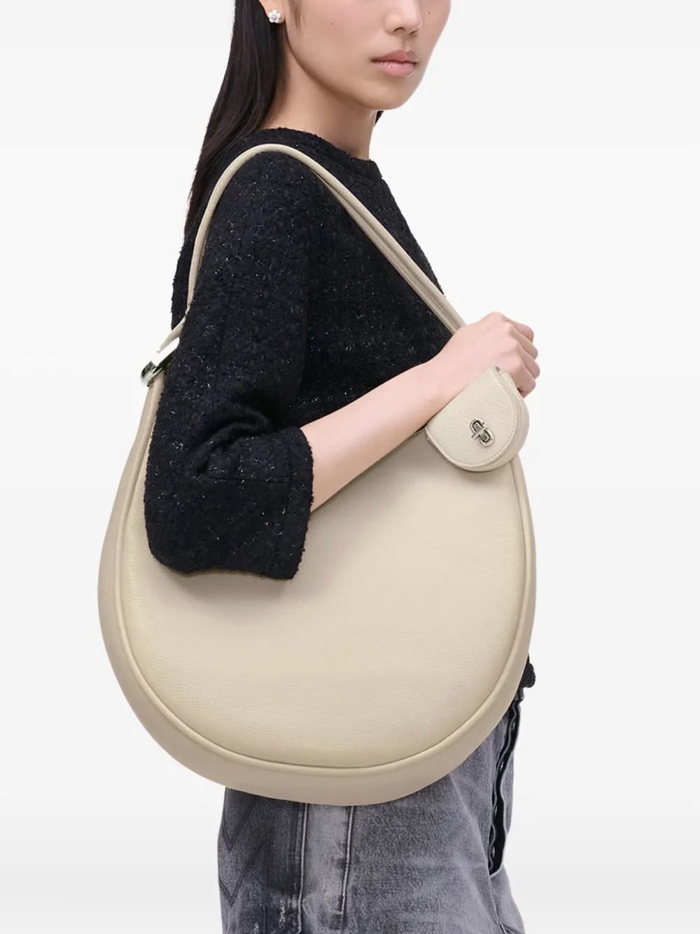 The Leather Crescent Large Dual shoulder bag