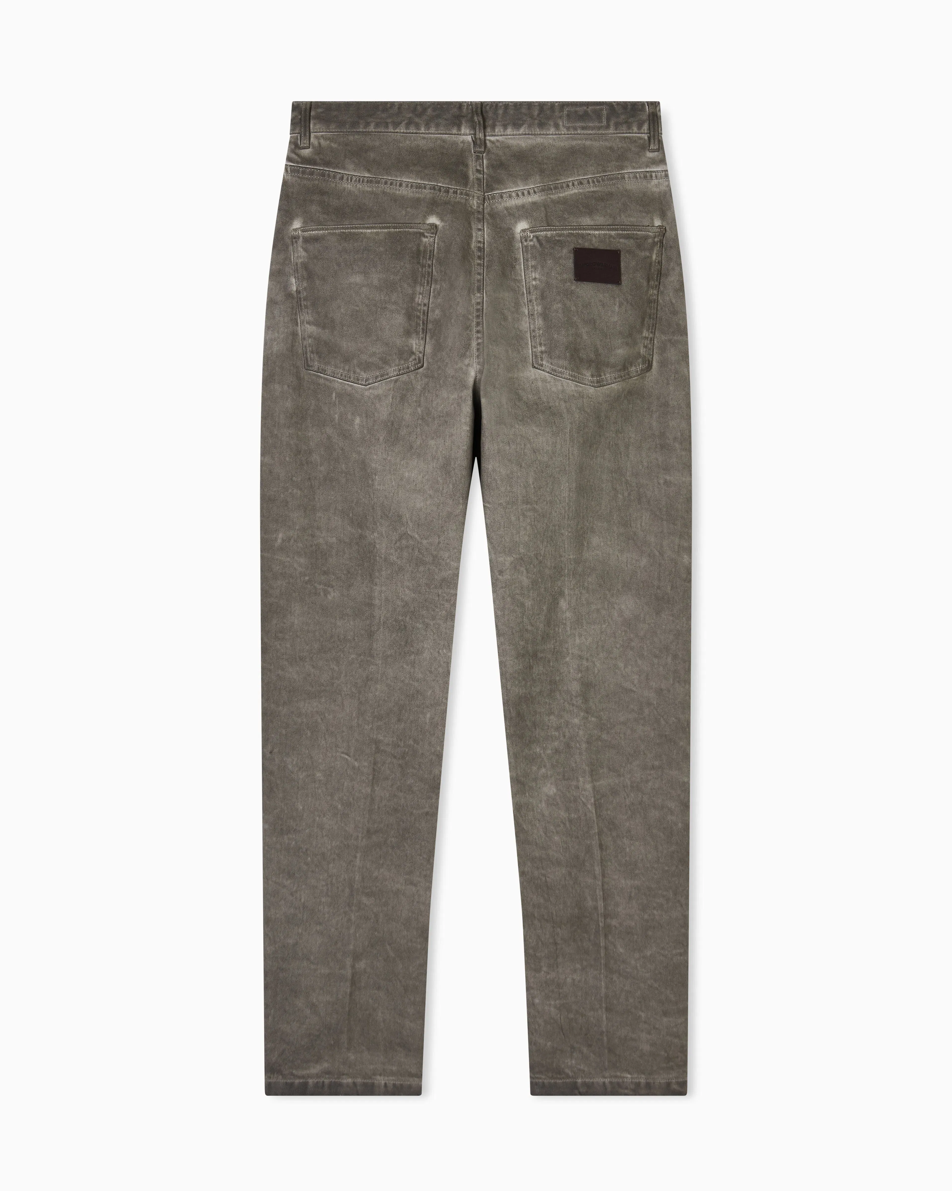 Emporio Armani J80 baggy twist-fit, dirty-wash garment-dyed stretch-denim jeans