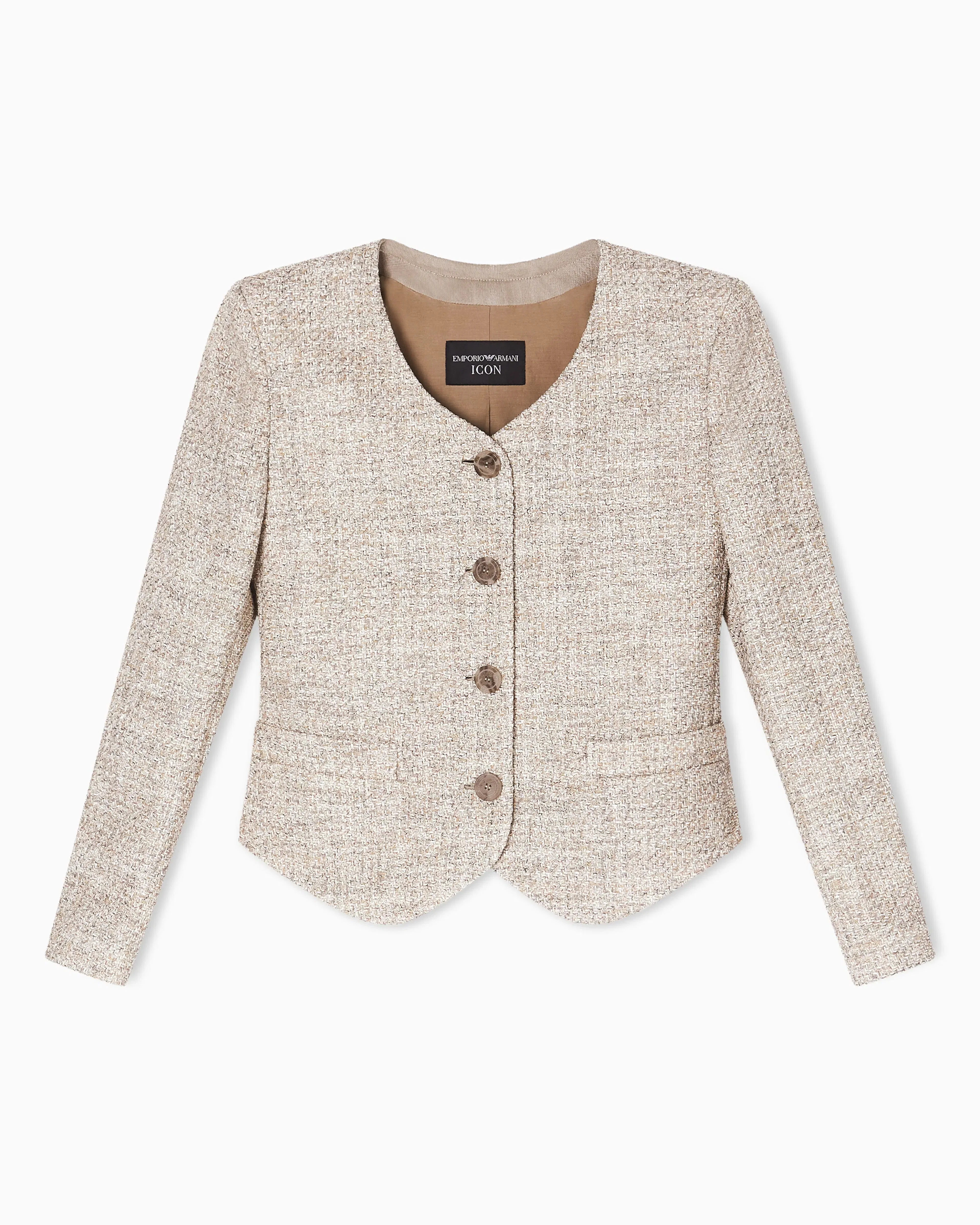 Emporio Armani Icon mélange tweed jacket