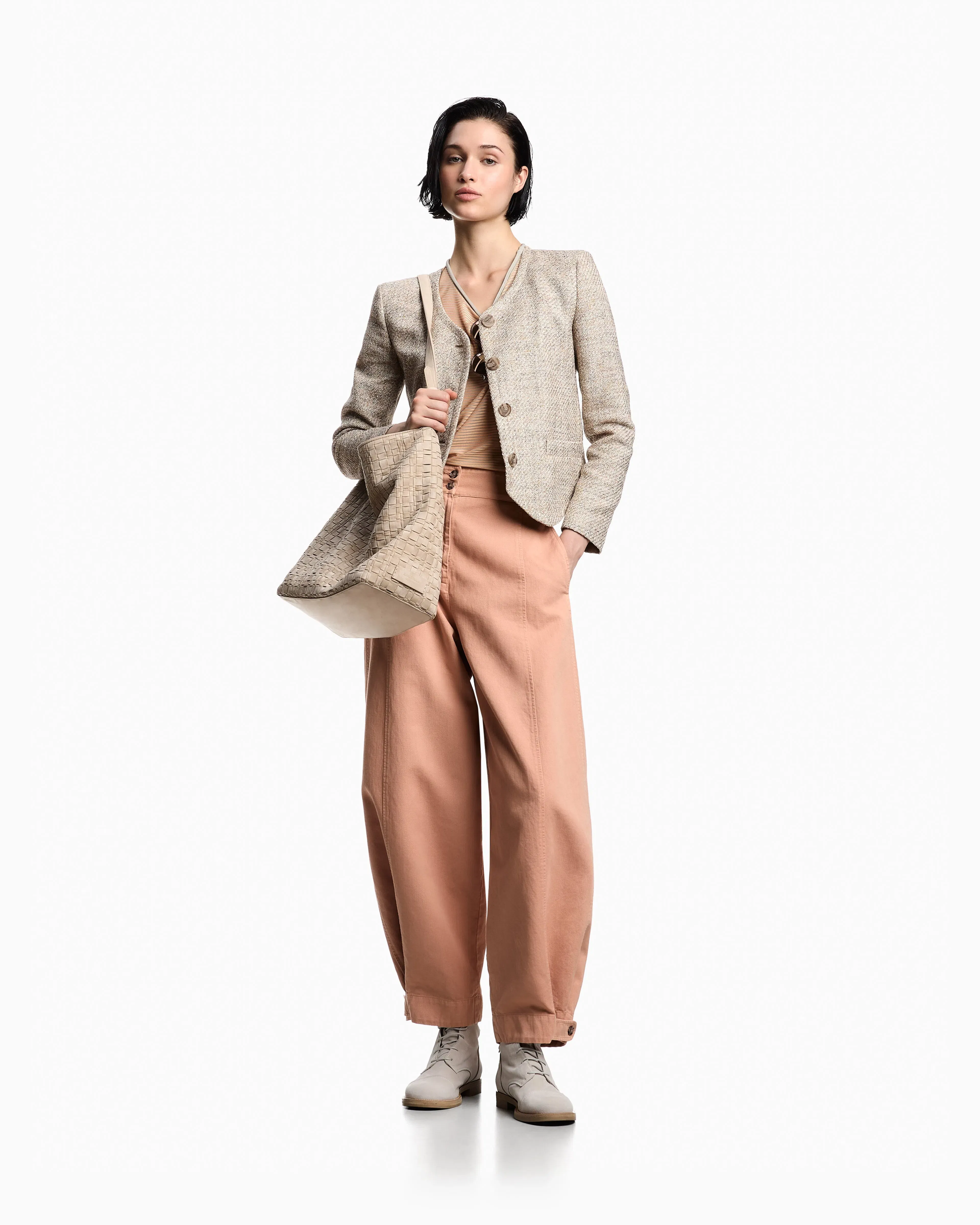 Emporio Armani Icon mélange tweed jacket
