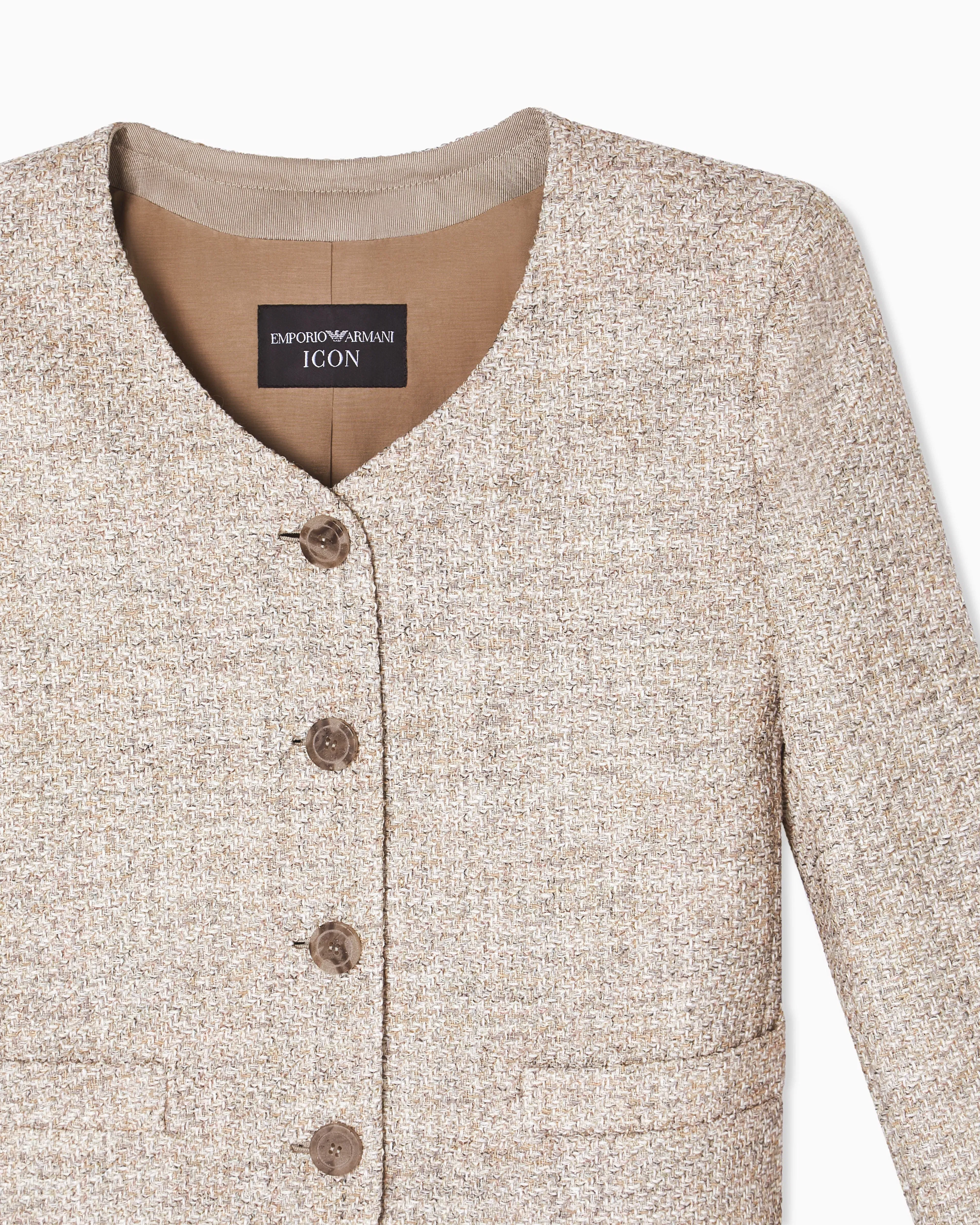 Emporio Armani Icon mélange tweed jacket
