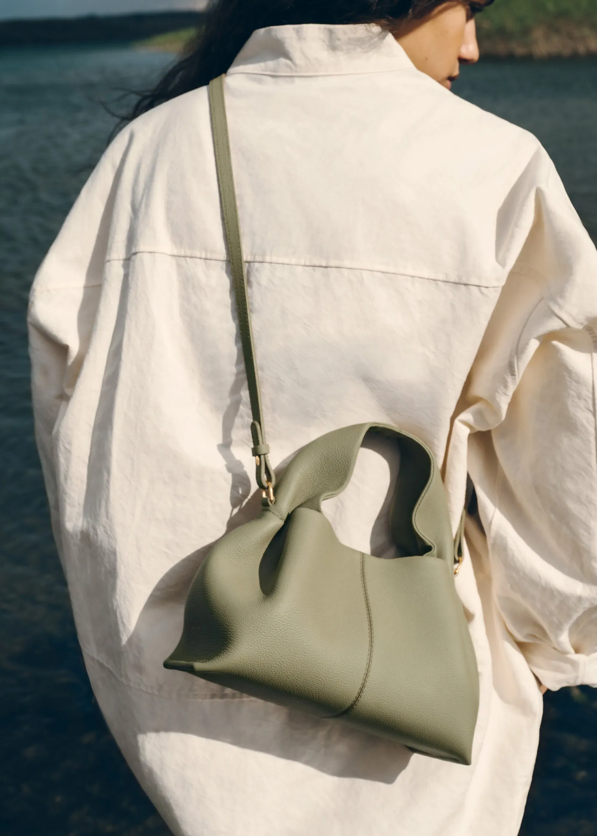 Polene Numero Neuf Mini Textured Linden