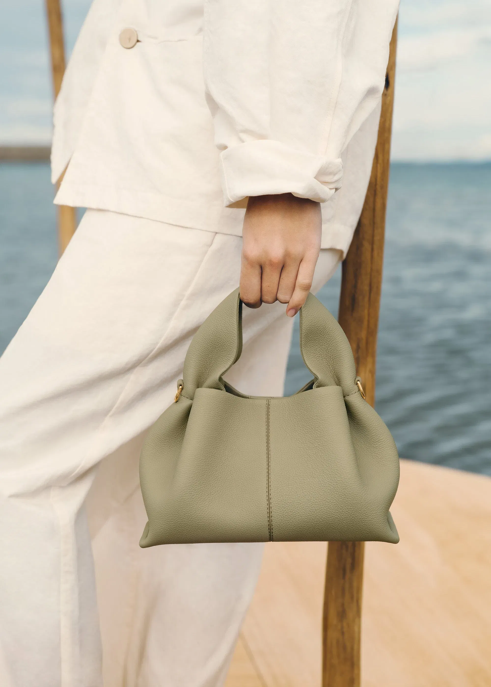 Polene Numero Neuf Mini Textured Linden