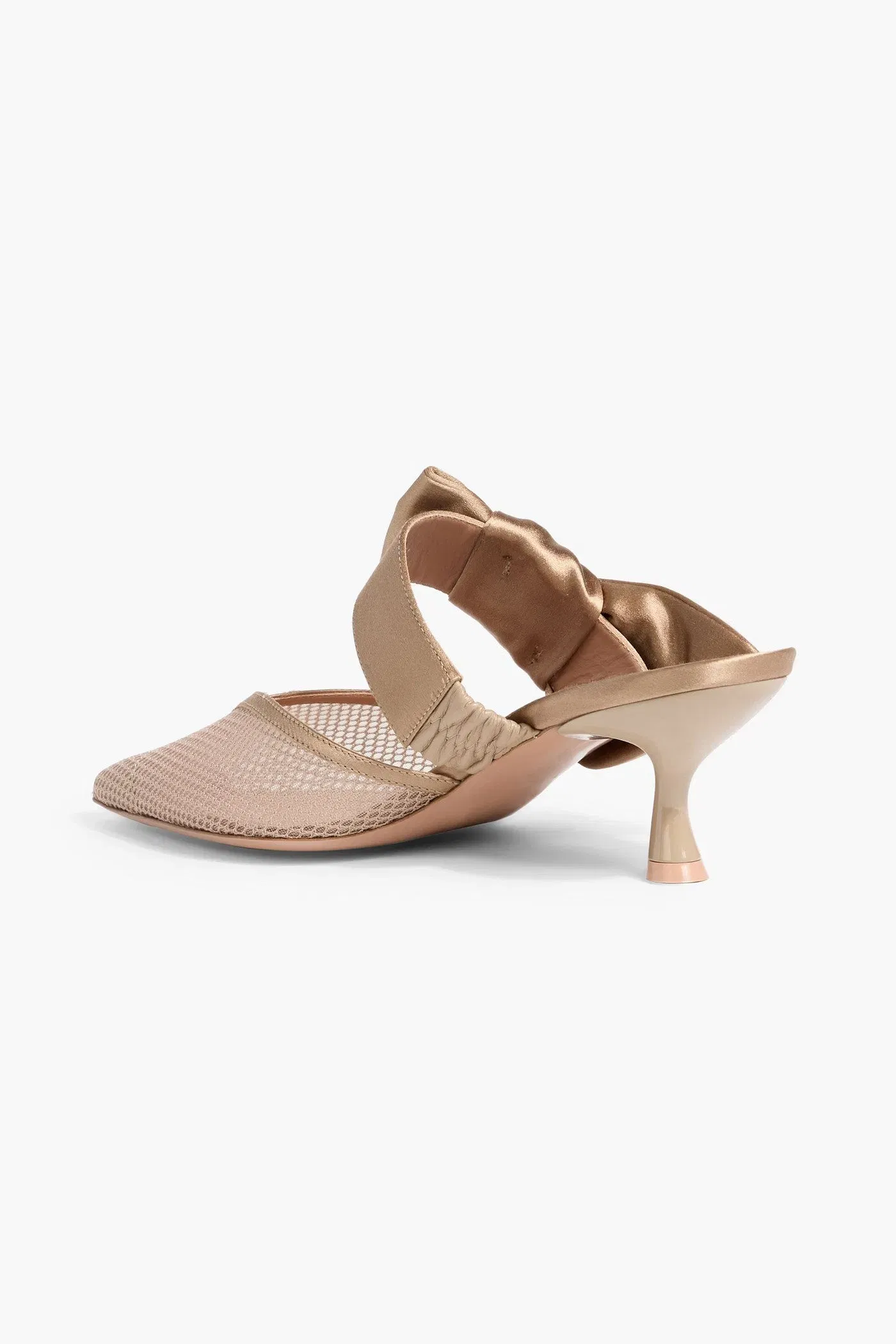 Malone Souliers Marie 45 Bow-Detailed Mesh Mules Mushroom Women's