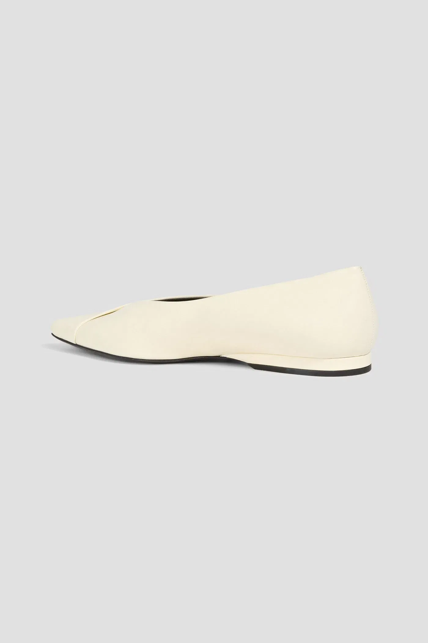 Loulou Studio Barsi Leather Point-Toe Flats Cream Women's