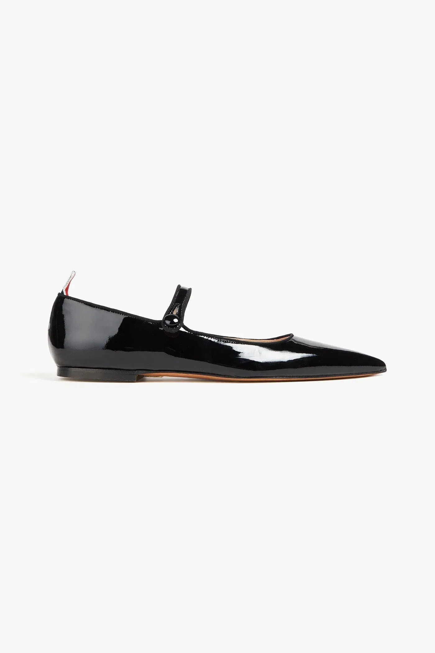 Thom Browne Thom John Patent-Leather Point-Toe Flats Black Women's