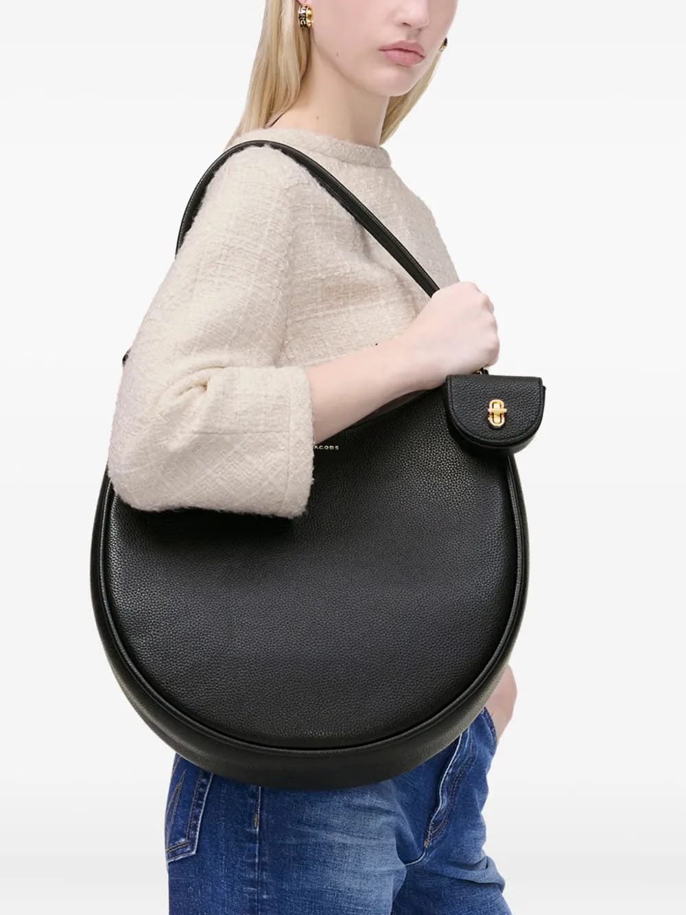 The Leather Crescent Dual shoulder bag