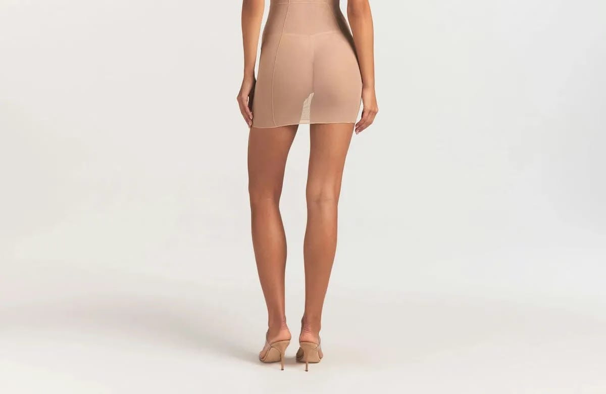Skims Power Mesh Shapewear Open Bust Slip Dress