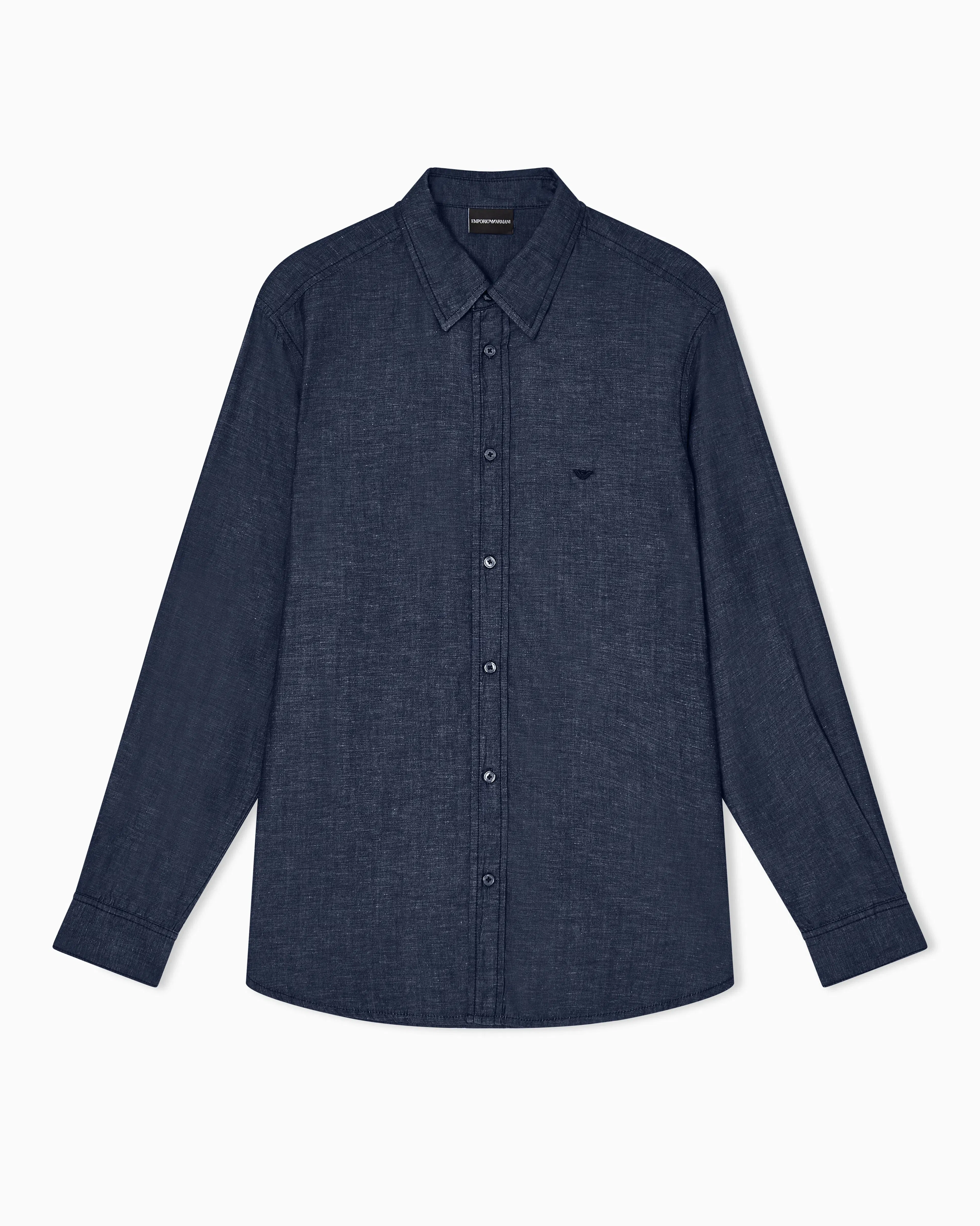 Emporio Armani Lyocell-blend chambray shirt
