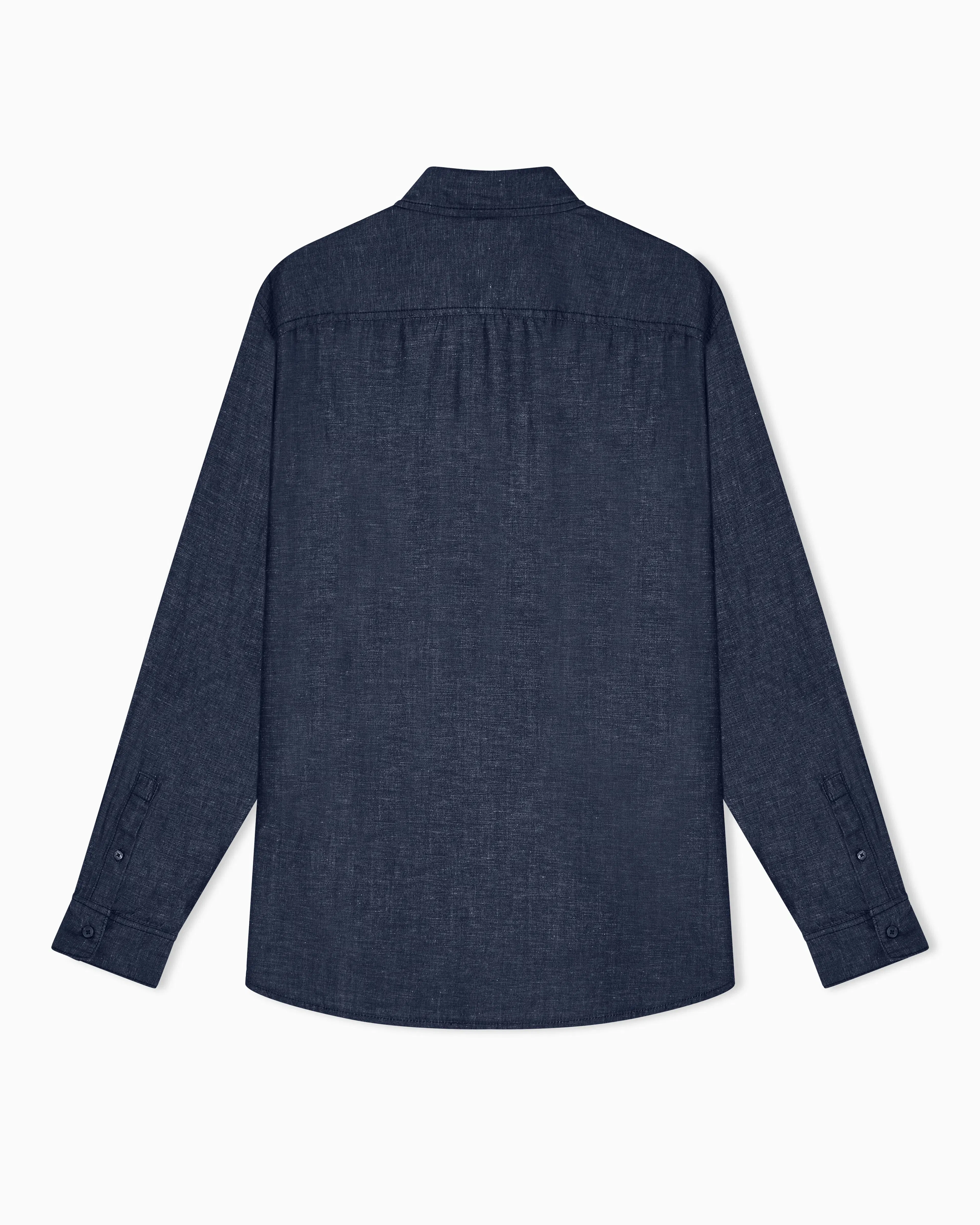 Emporio Armani Lyocell-blend chambray shirt