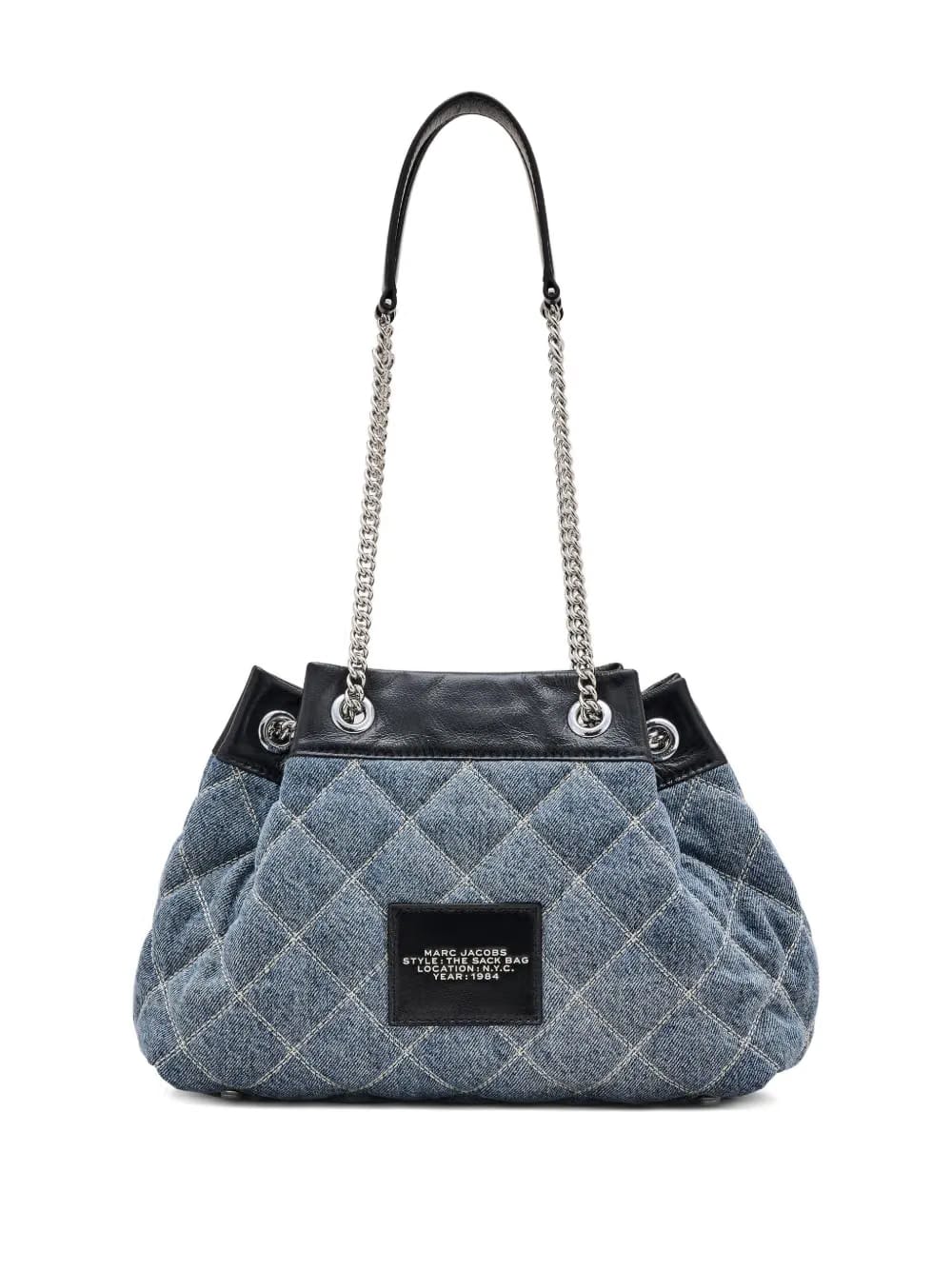 The Quilted Denim Chain Sack bag