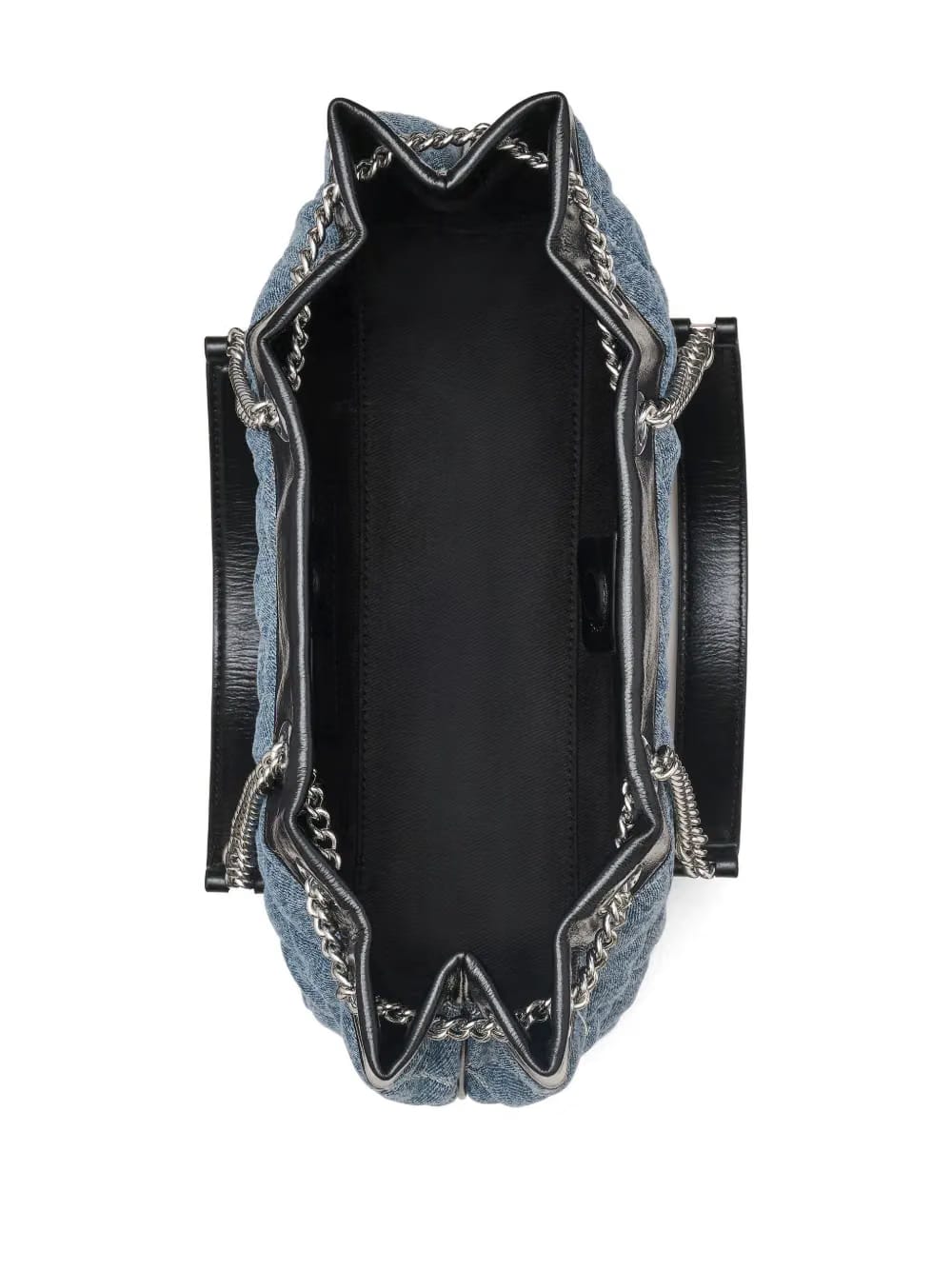 The Quilted Denim Chain Sack bag