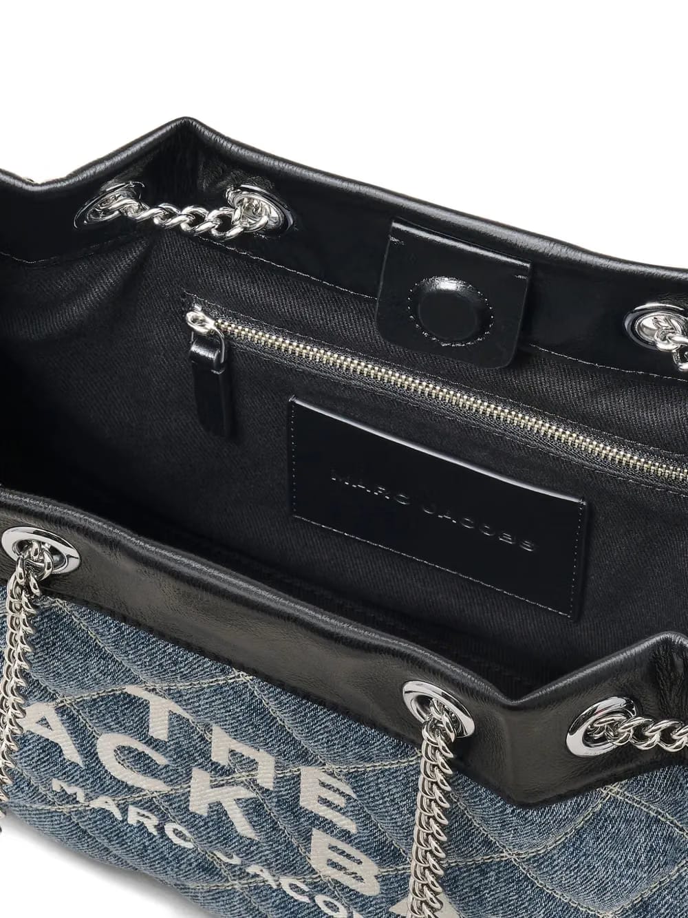 The Quilted Denim Chain Sack bag