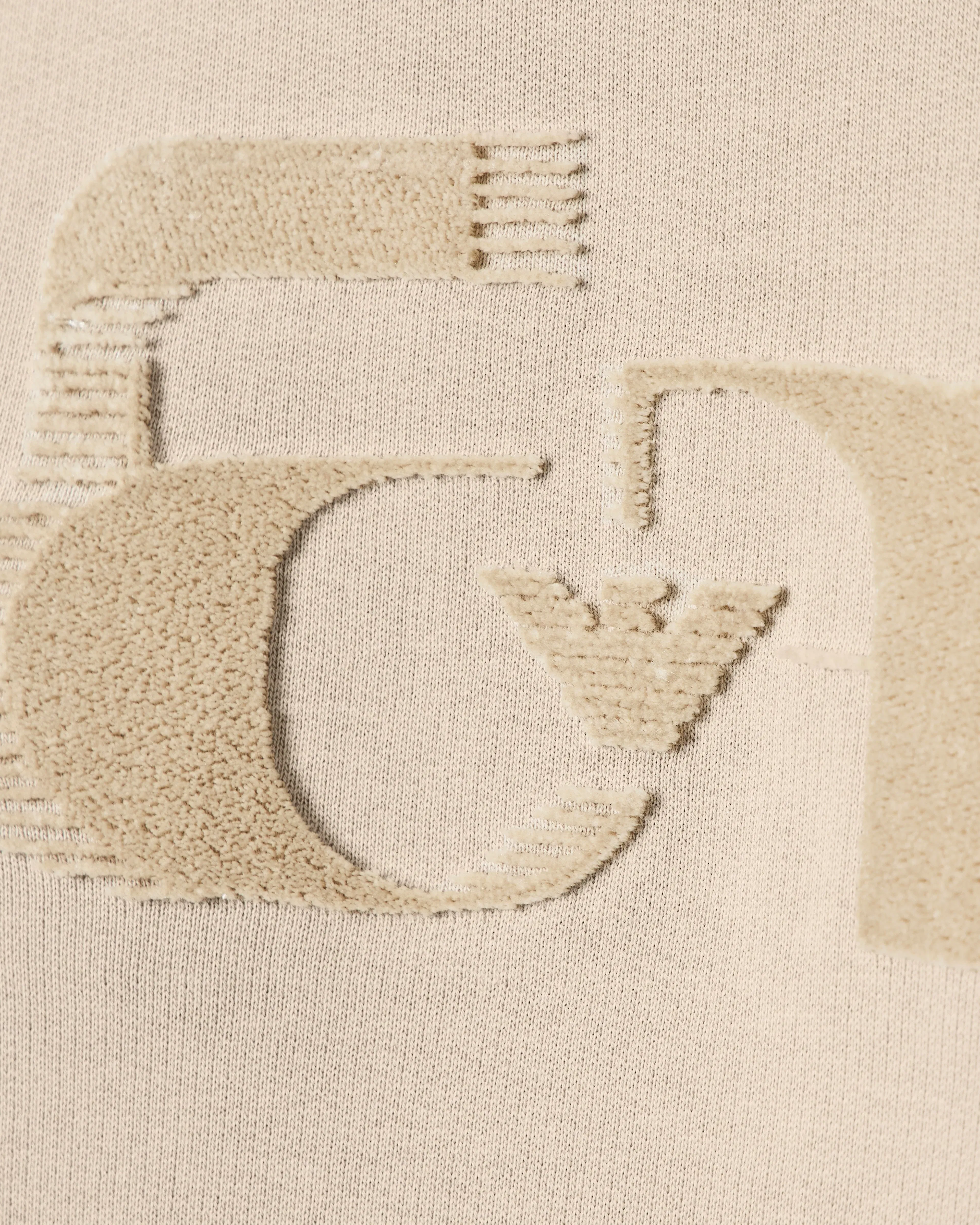 Emporio Armani Jersey sweatshirt with oversized flocked logo