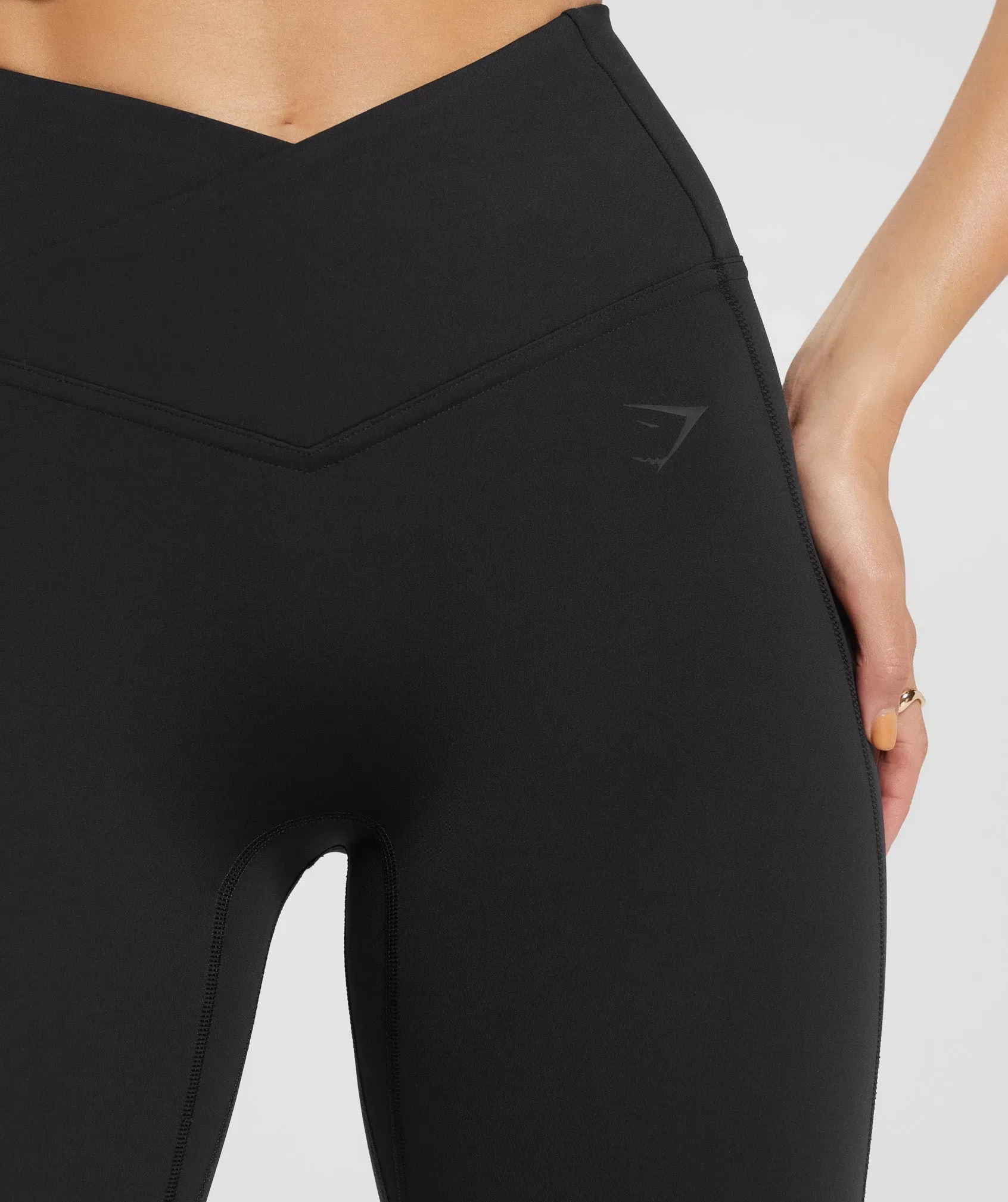 Women's Gymshark Crossover Regular Flared Leggings Black