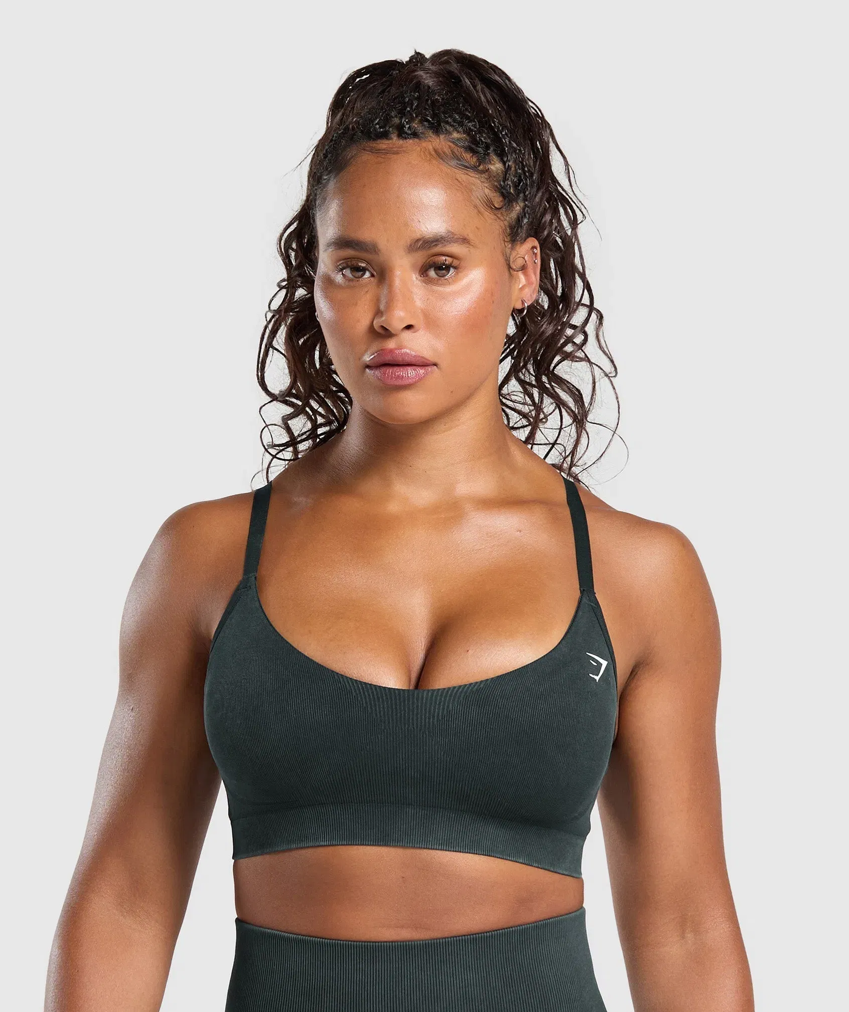Women's Gymshark Gains Seamless Washed Sports Bra Black