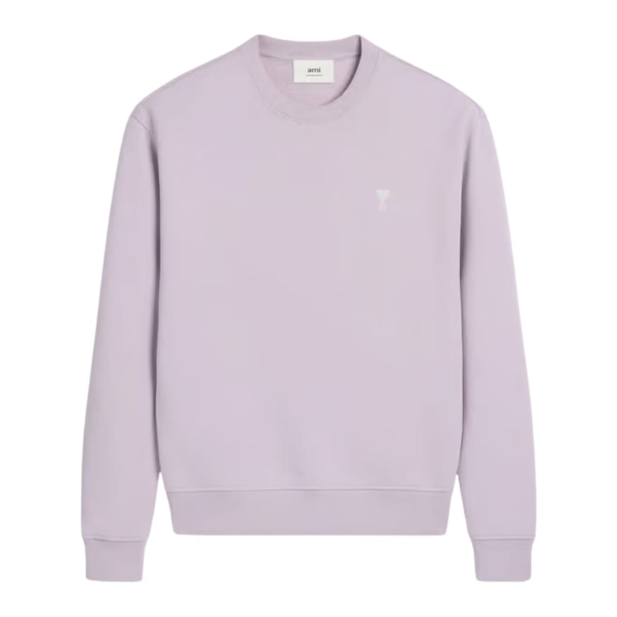 AMI PARIS Men Oversized Organic Cotton lilas Sweatshirt