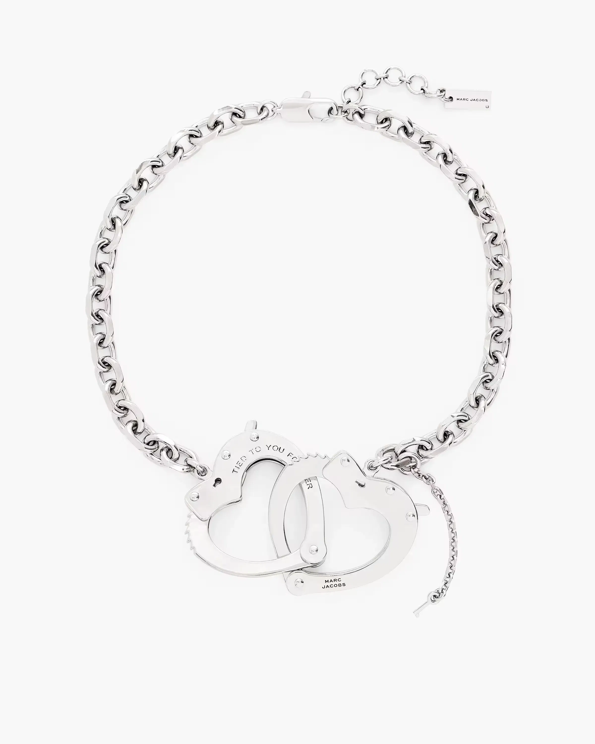 Marc Jacobs The Heart Handcuff Necklace Light Antique Silver