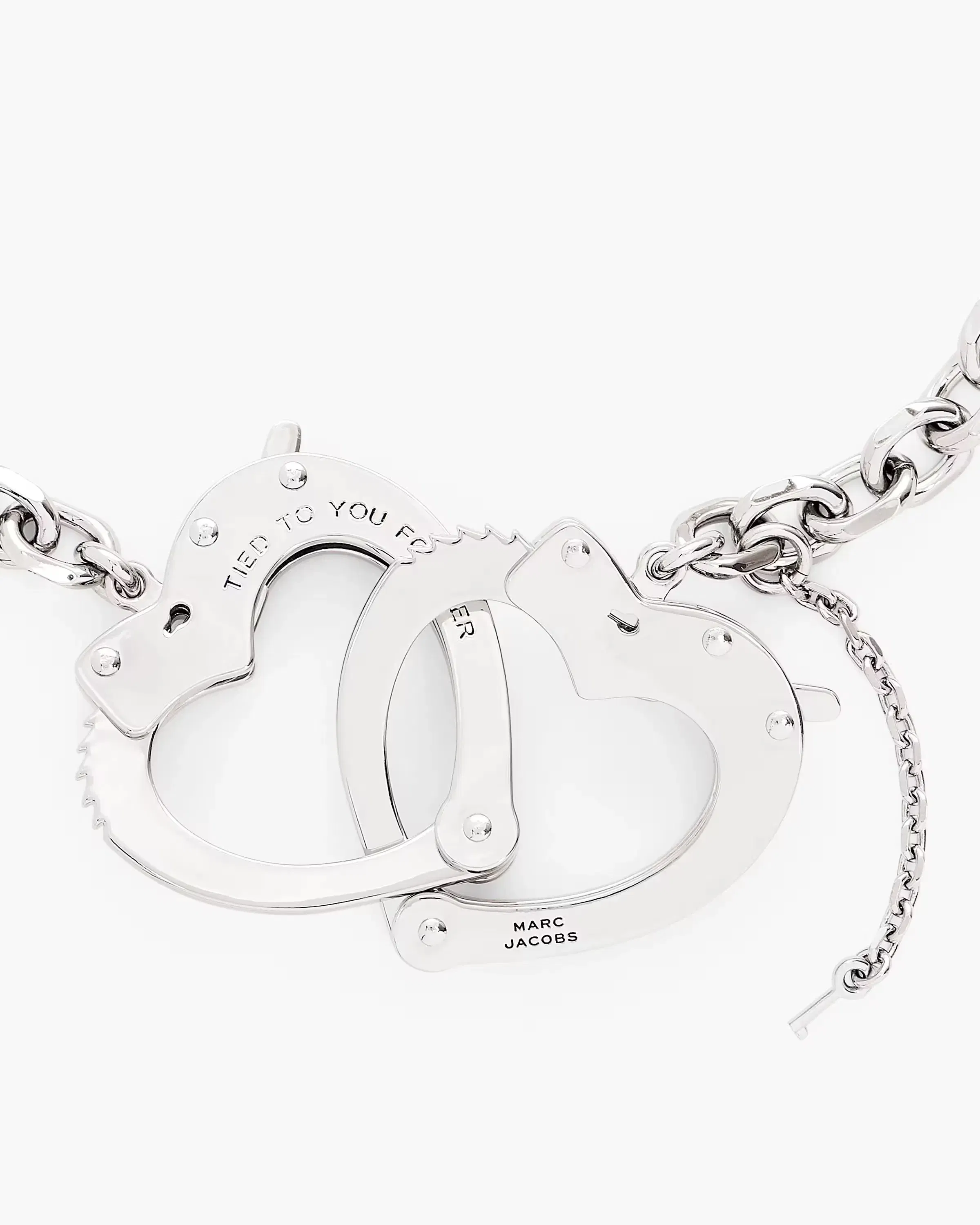 Marc Jacobs The Heart Handcuff Necklace Light Antique Silver