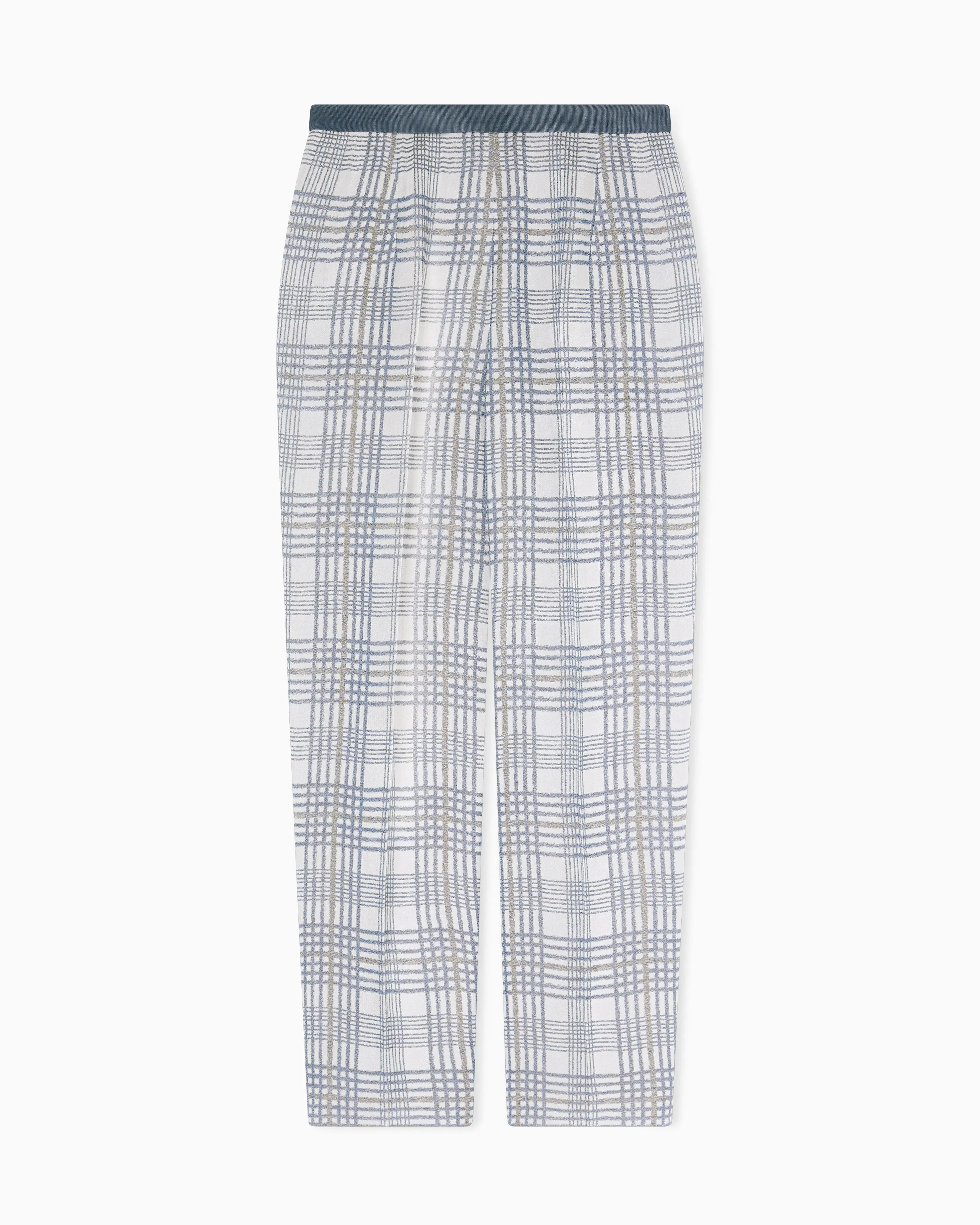Emporio Armani Darted trousers in jacquard with chevron motif