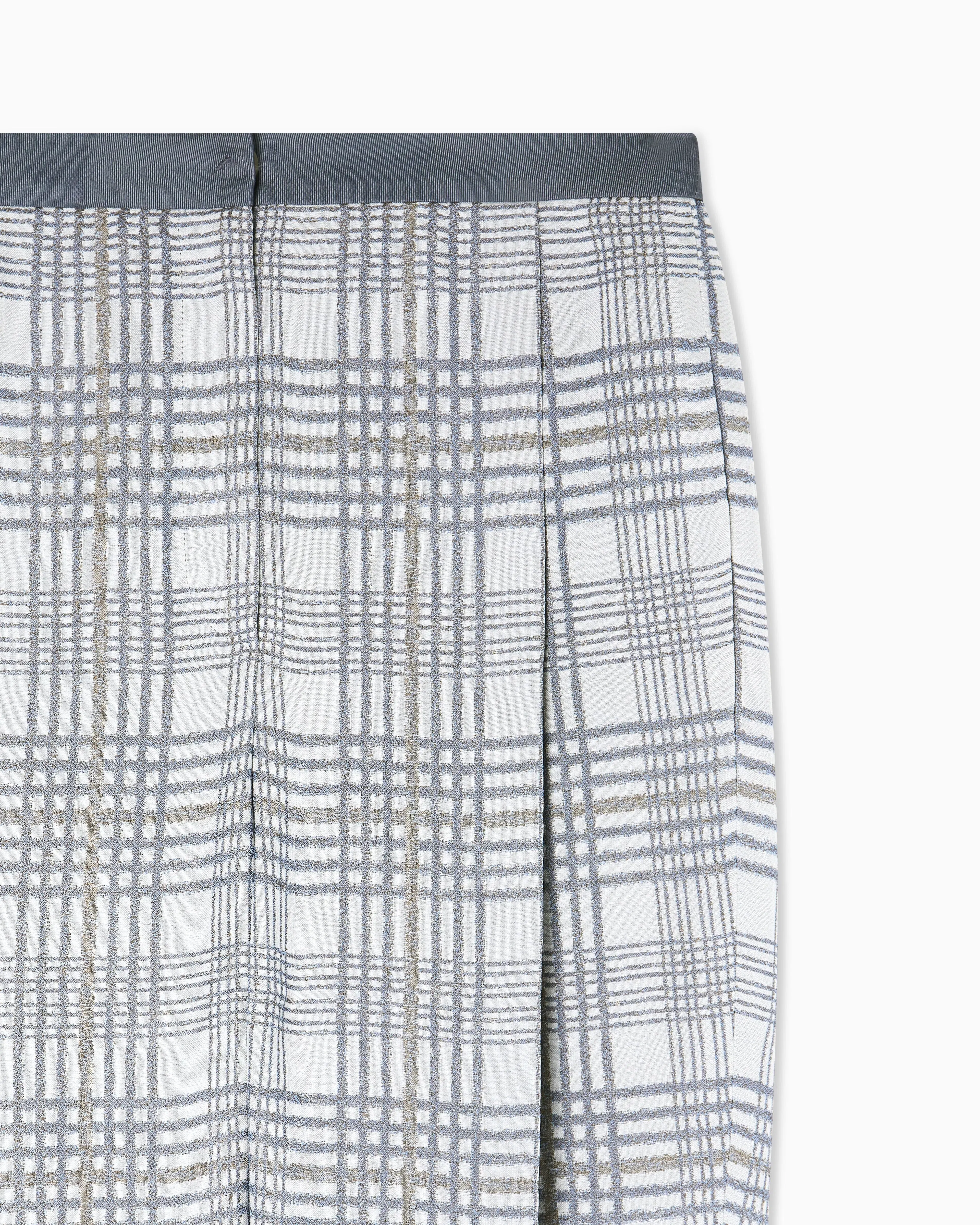 Emporio Armani Darted trousers in jacquard with chevron motif