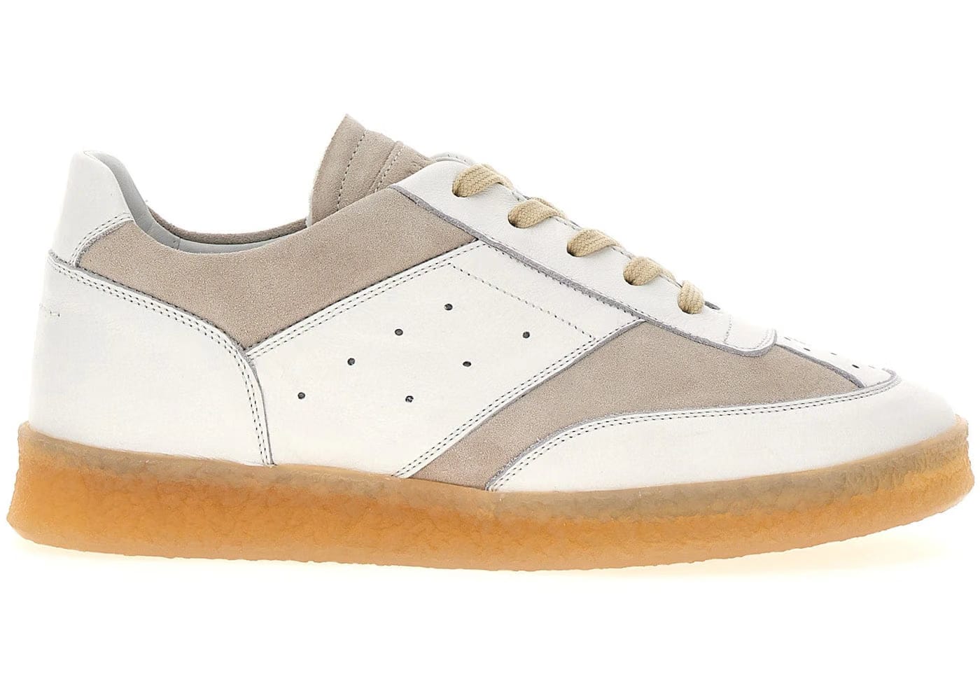 Maison Margiela Mm6 White Beige Suede Womens
