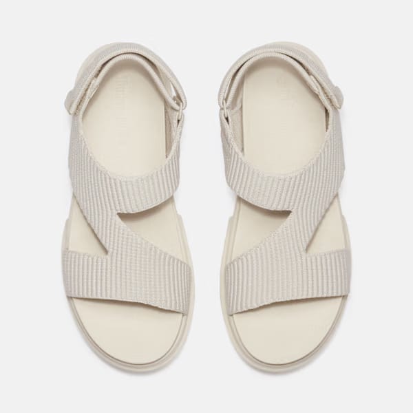Timberland Greyfield Backstrap Sandal White Knit Women'S