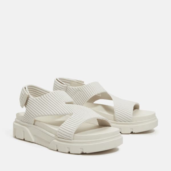 Timberland Greyfield Backstrap Sandal White Knit Women'S