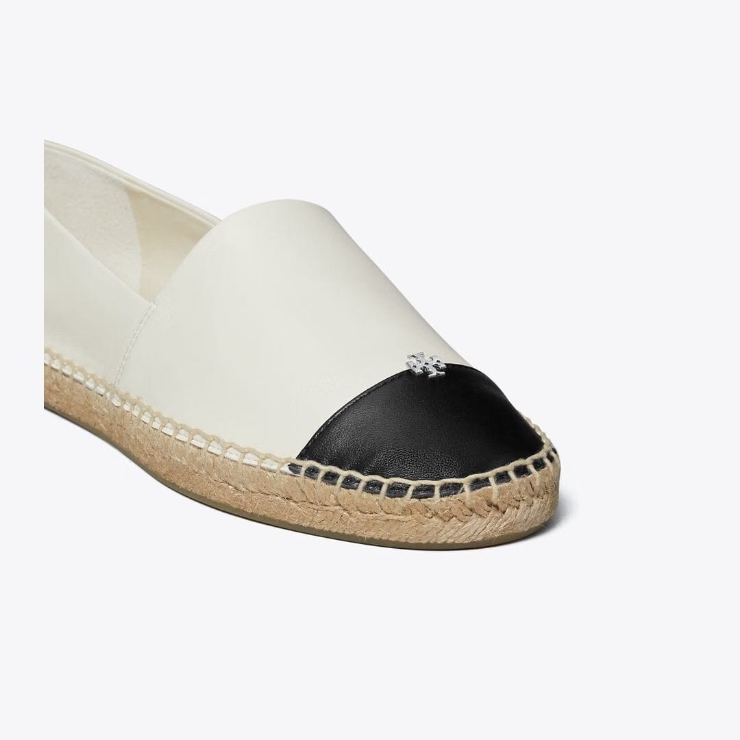Tory Burch Cap-Toe Espadrille LIGHT CREAM / PERFECT BLACK
